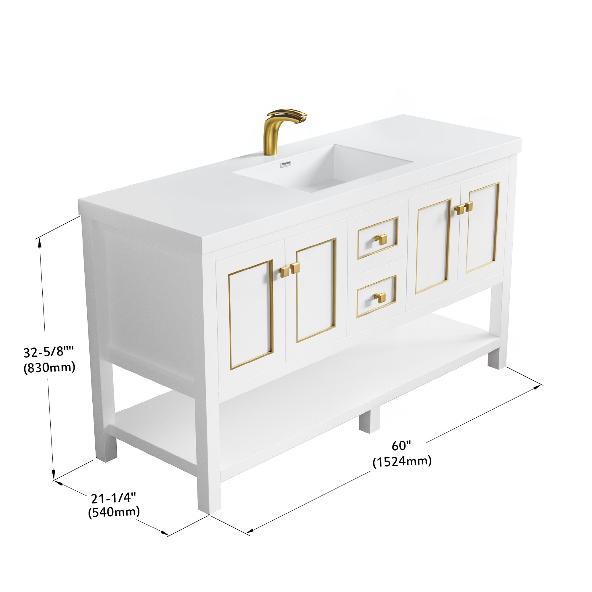 036 Series - 60 Inch Vanity