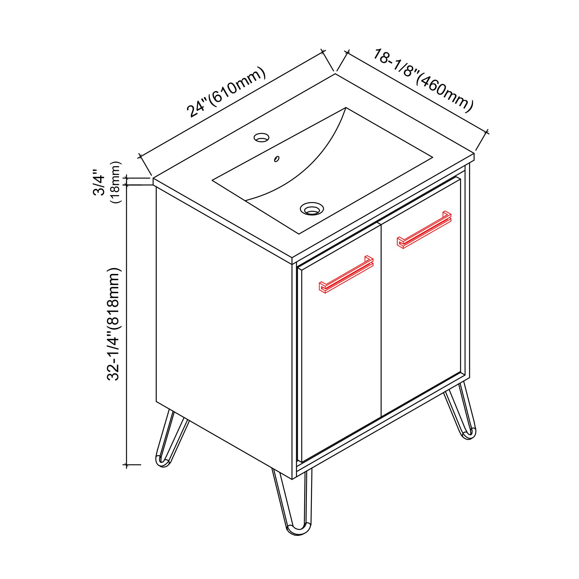 037 Series - 24 Inch Vanity