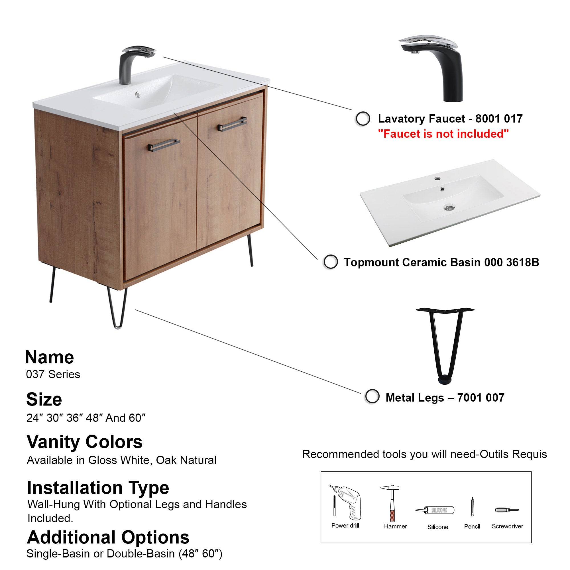 037 Series - 36 Inch Vanity