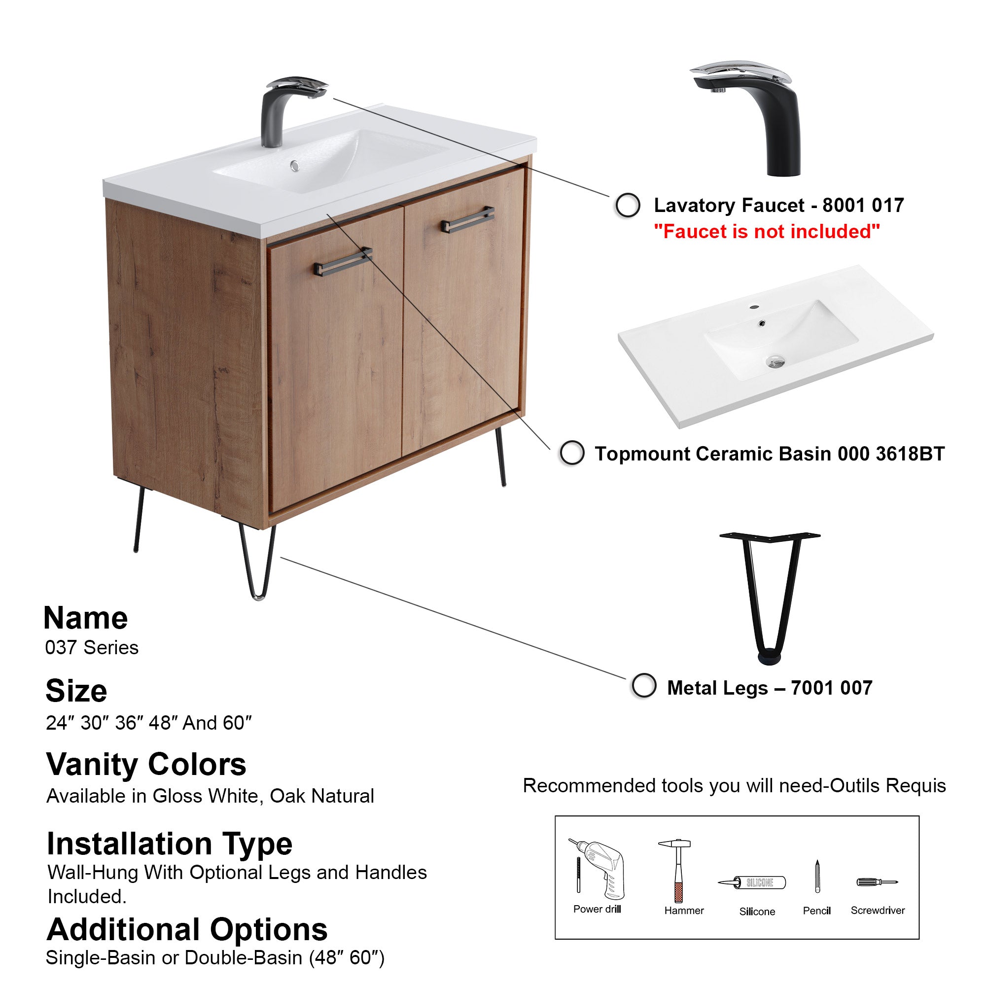 037 Series - 36 Inch Vanity