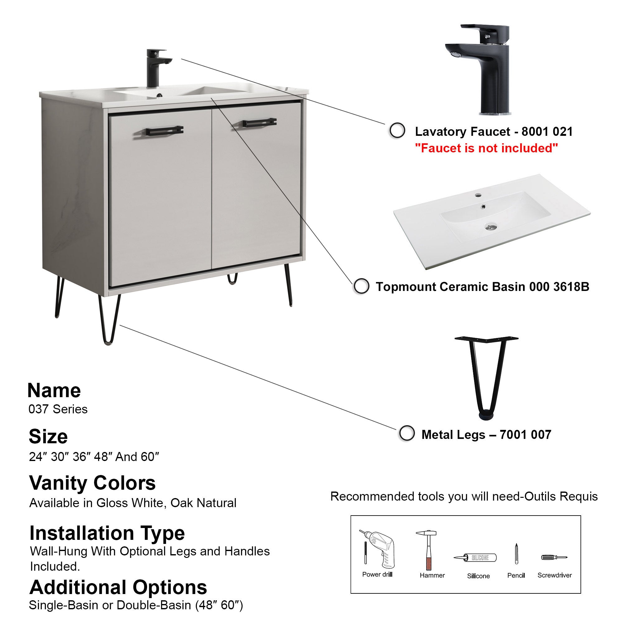 037 Series - 36 Inch Vanity