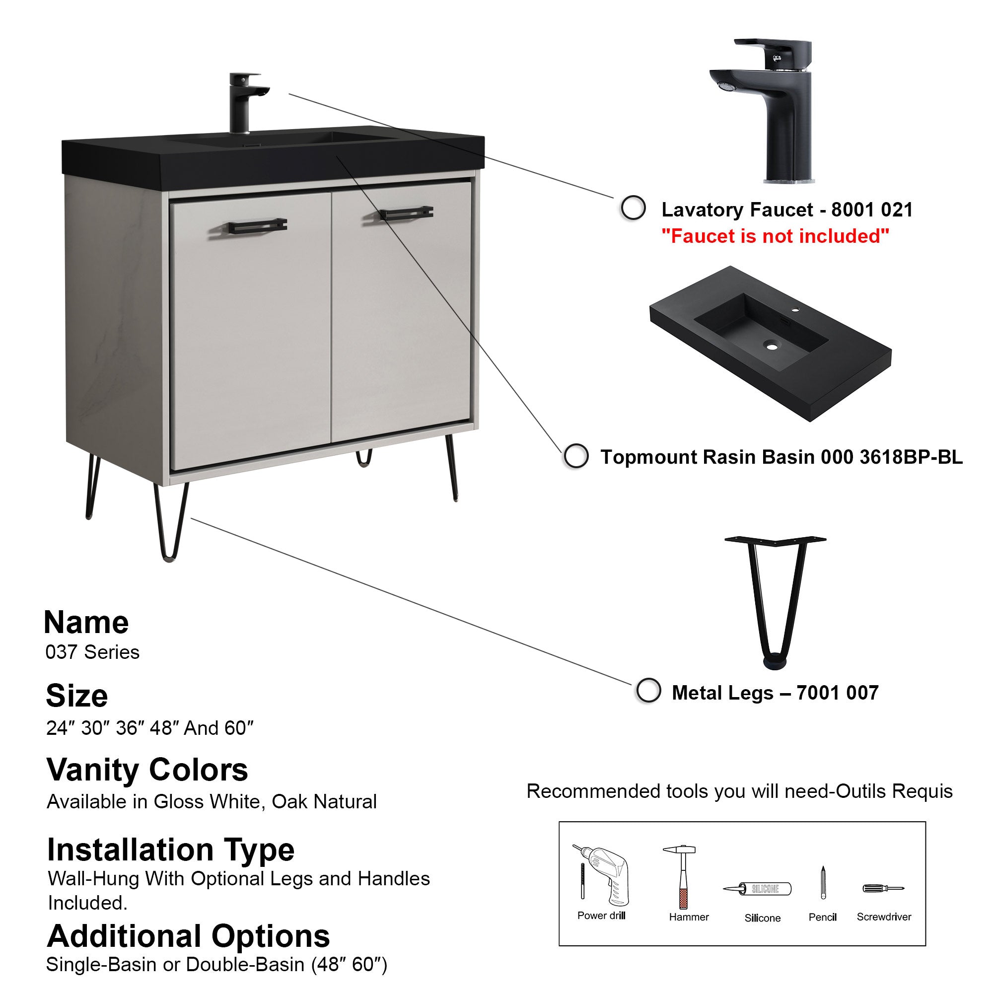 037 Series - 36 Inch Vanity