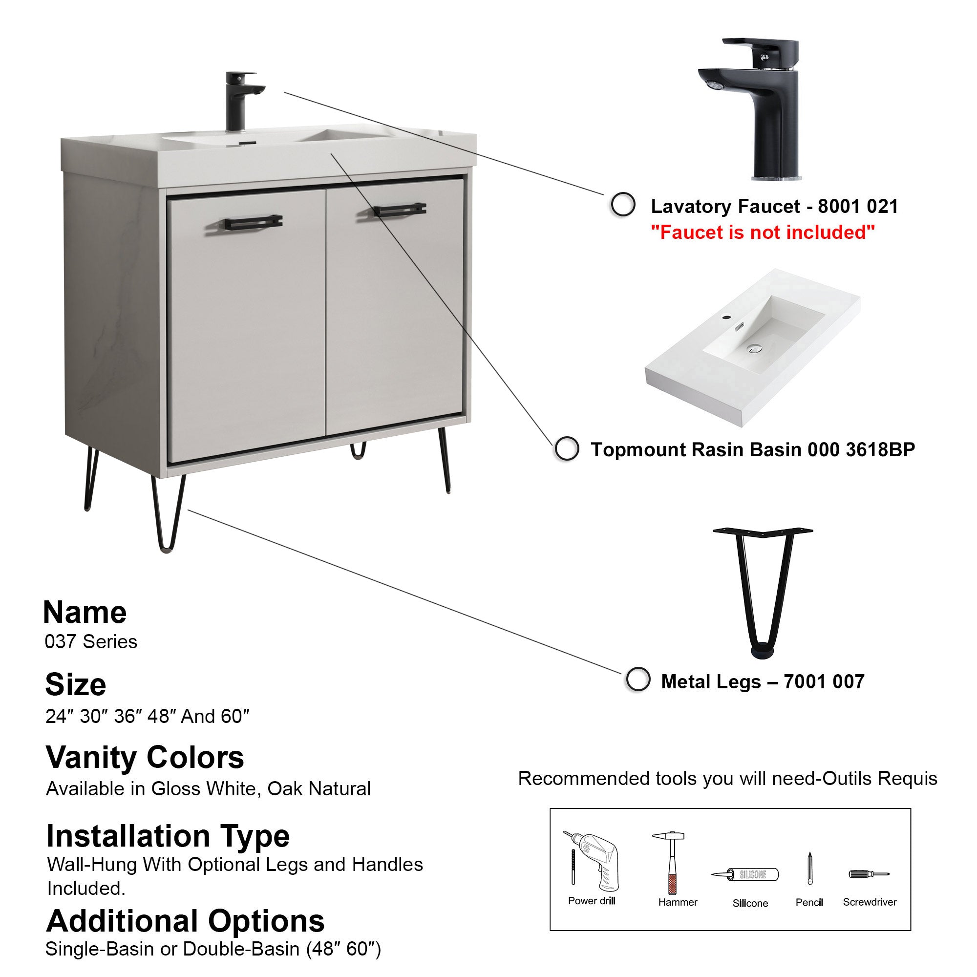 037 Series - 36 Inch Vanity