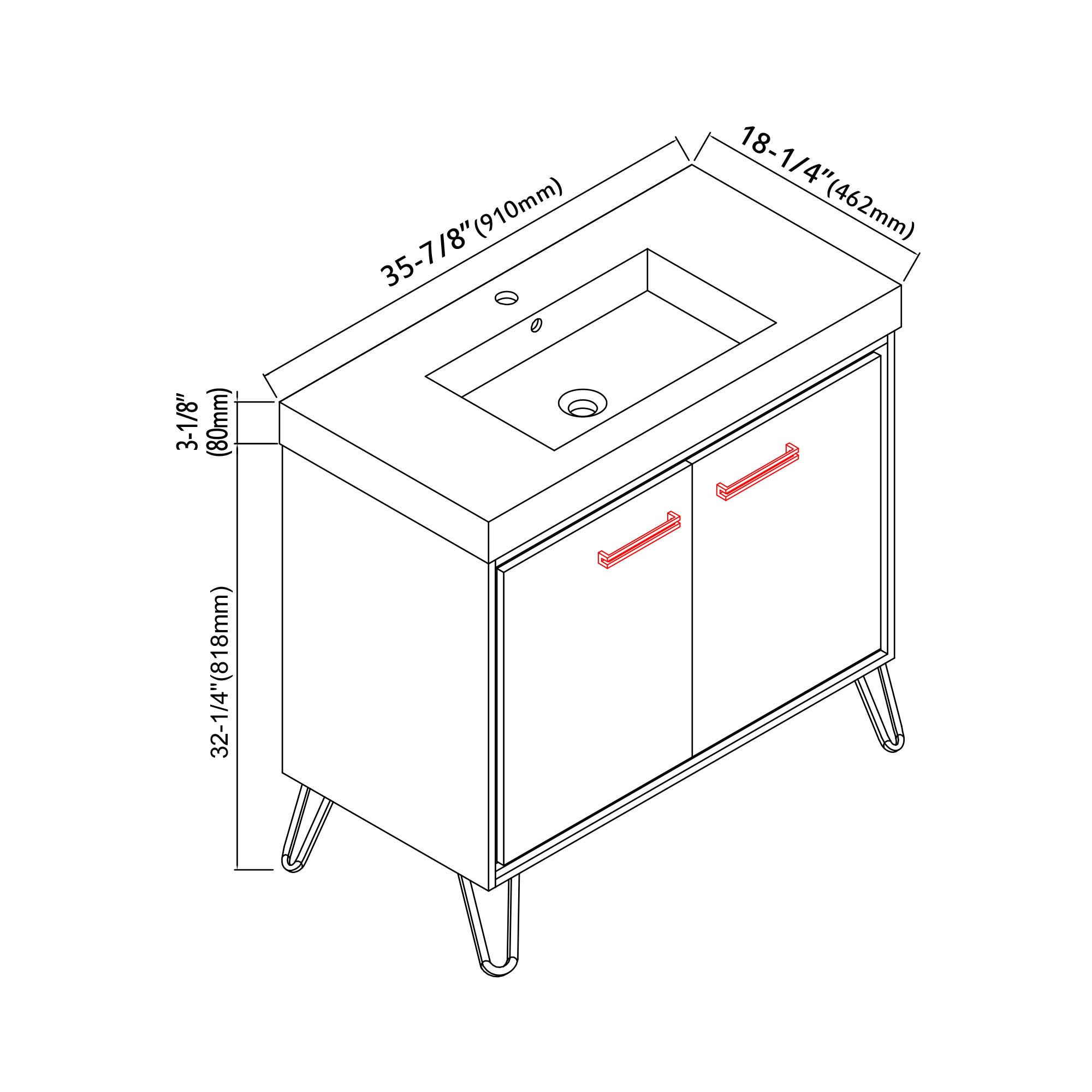 037 Series - 36 Inch Vanity