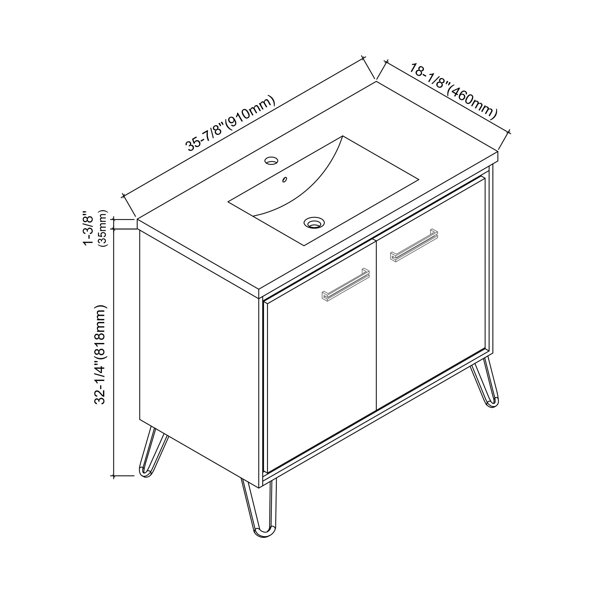 037 Series - 36 Inch Vanity