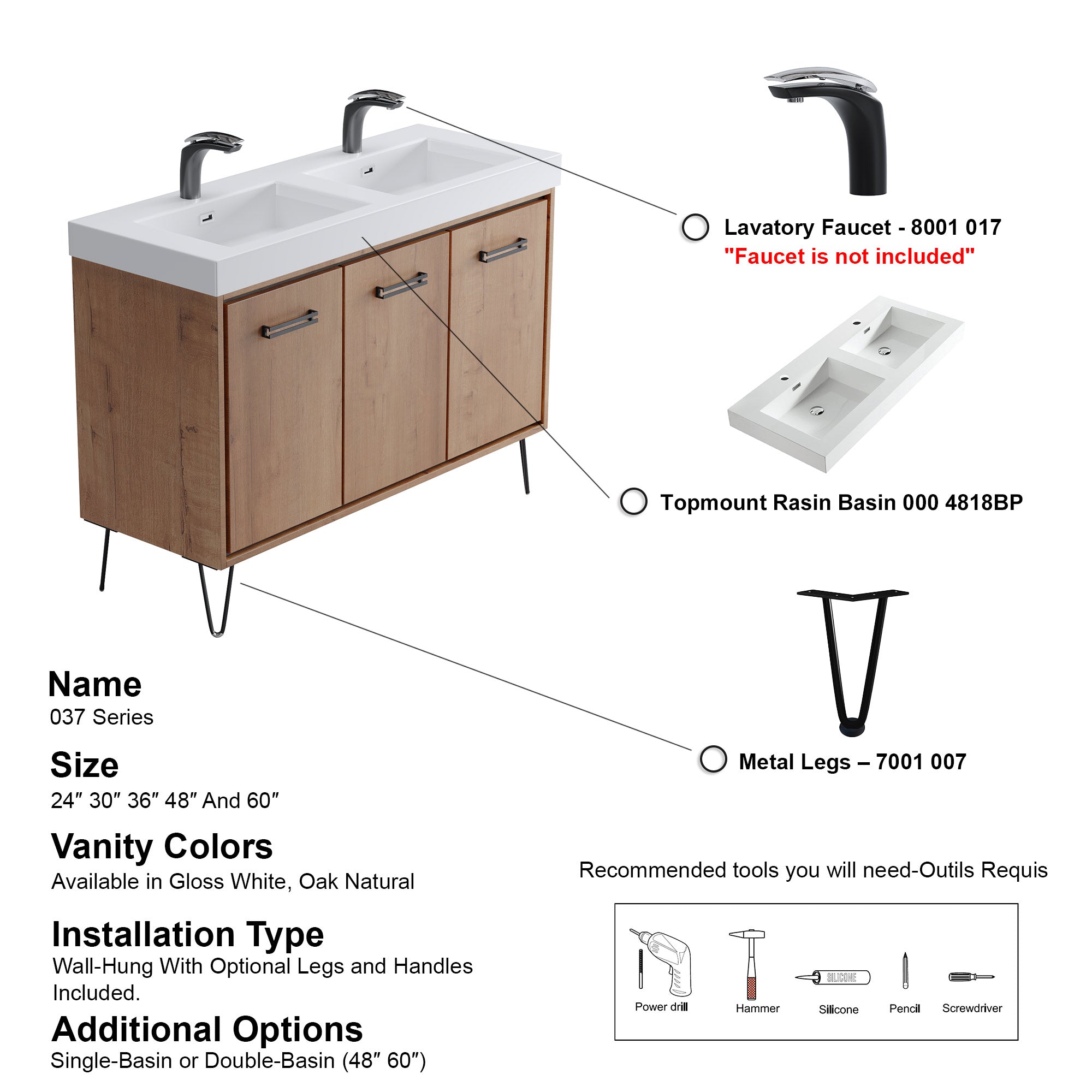 037 Series - 48 Inch Vanity