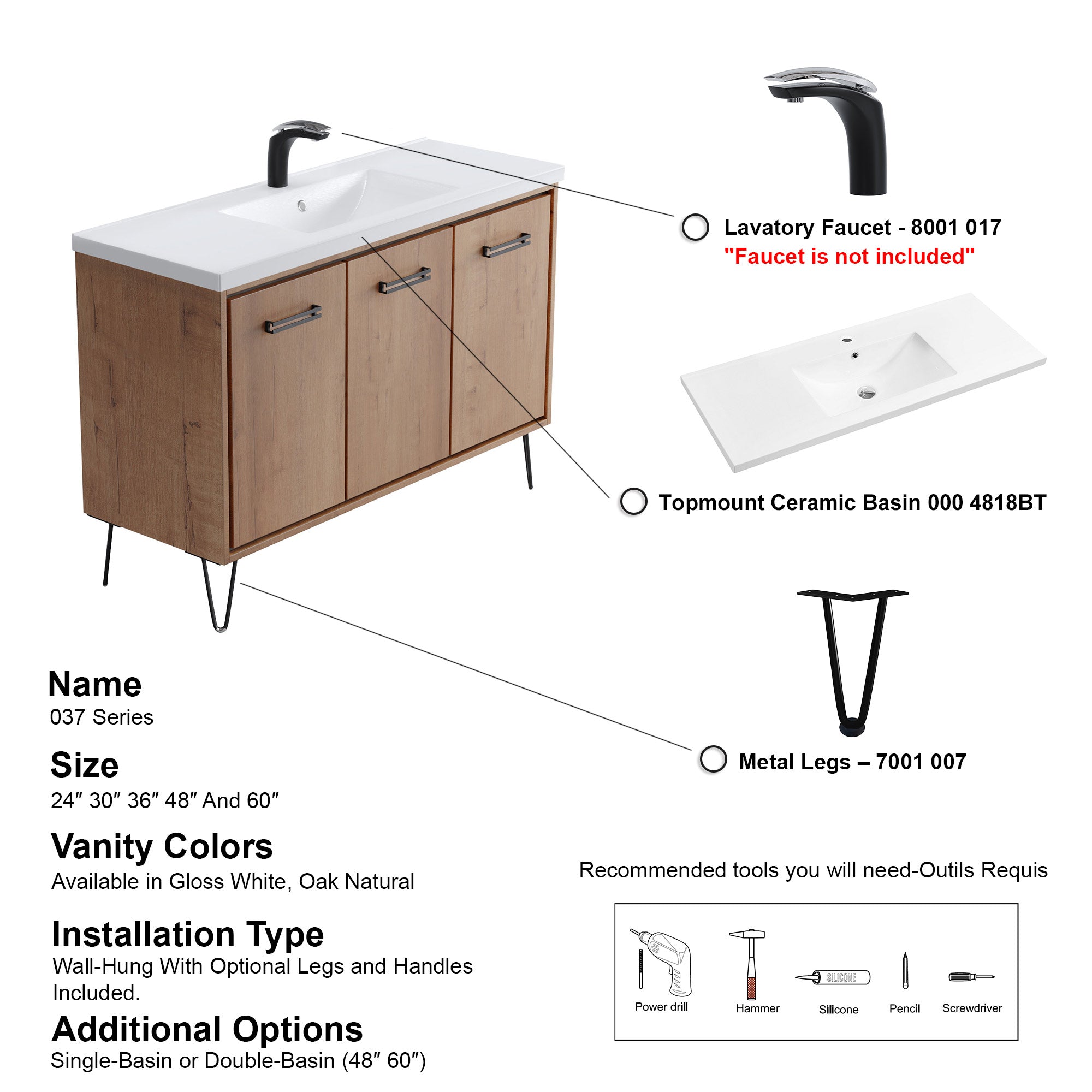 037 Series - 48 Inch Vanity