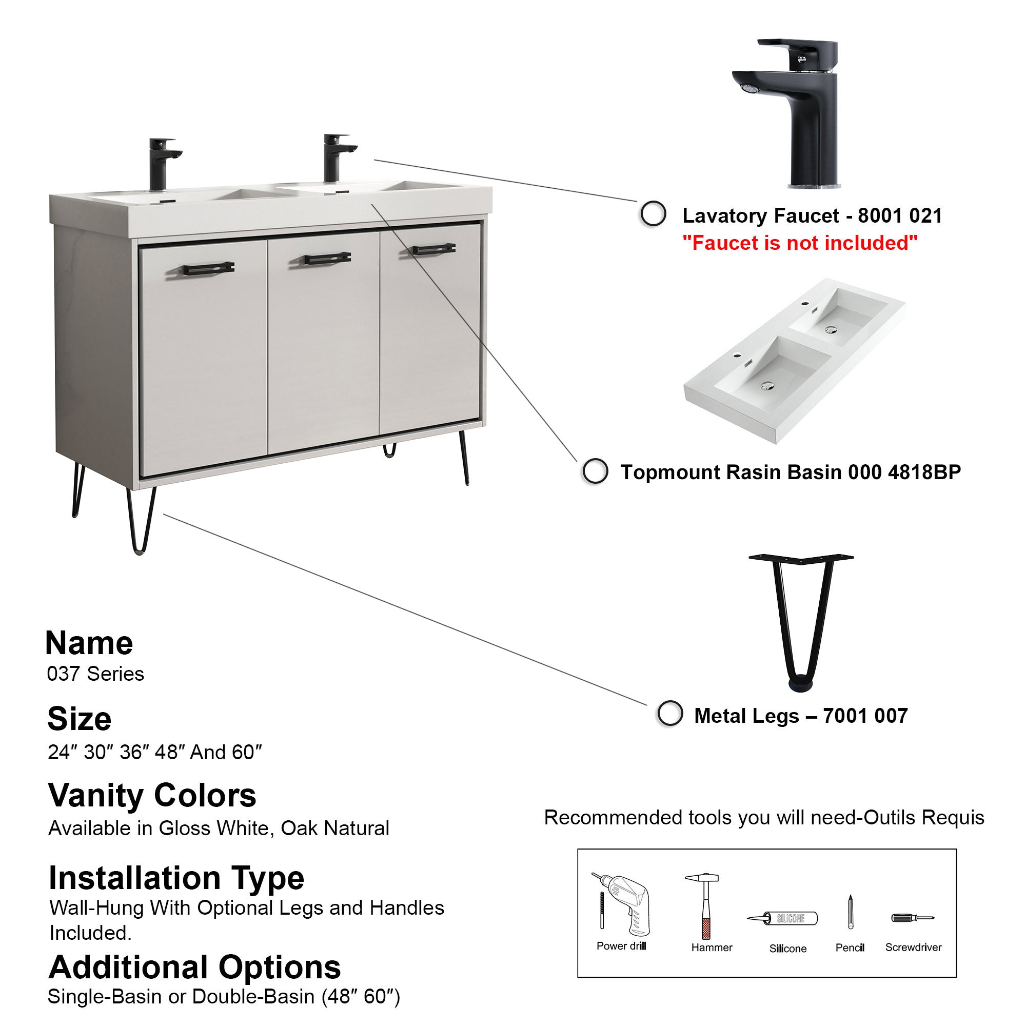 037 Series - 48 Inch Vanity