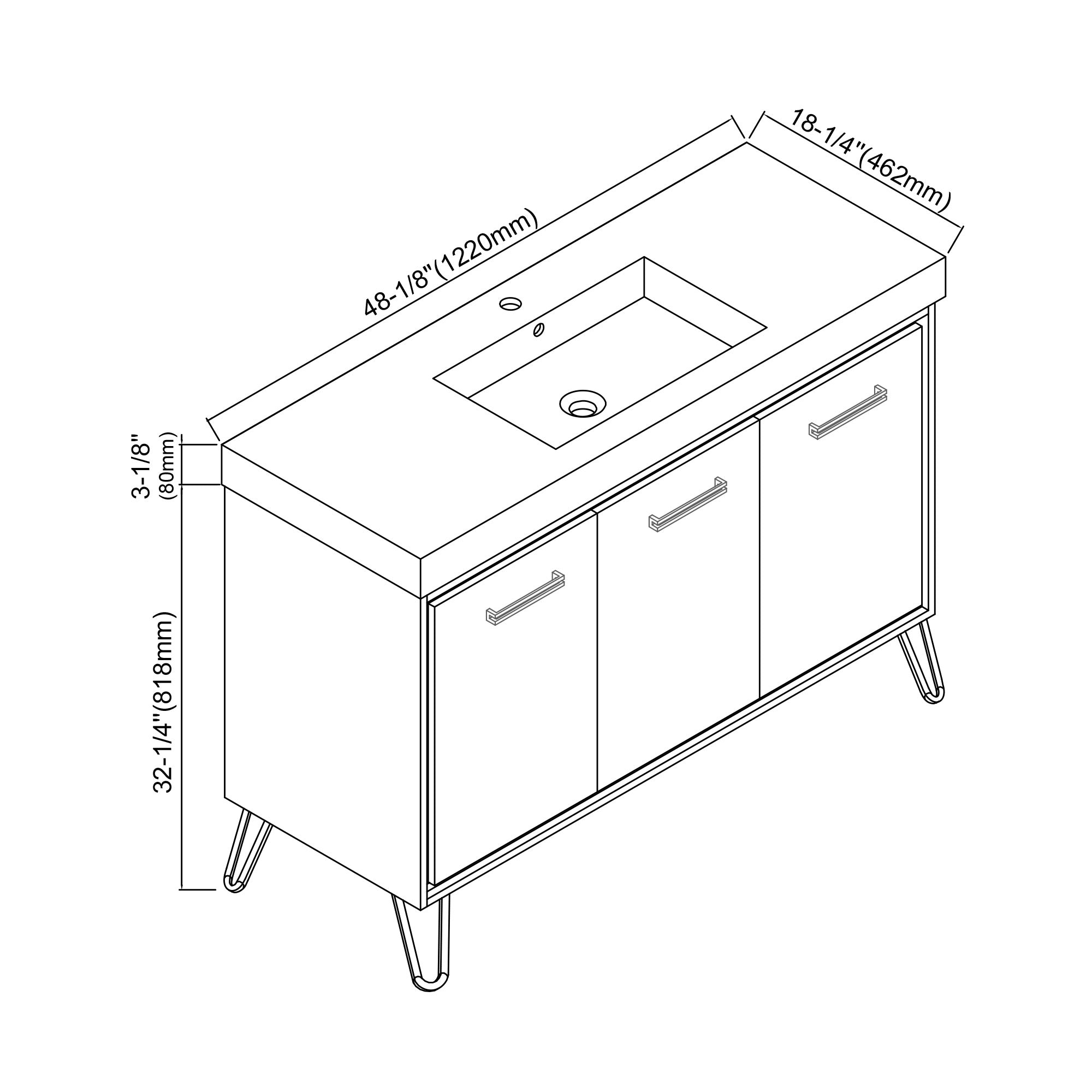 037 Series - 48 Inch Vanity