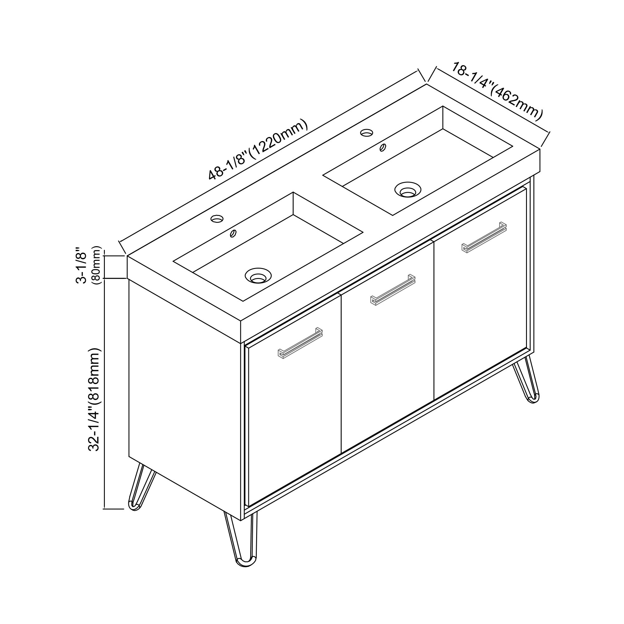 037 Series - 48 Inch Vanity