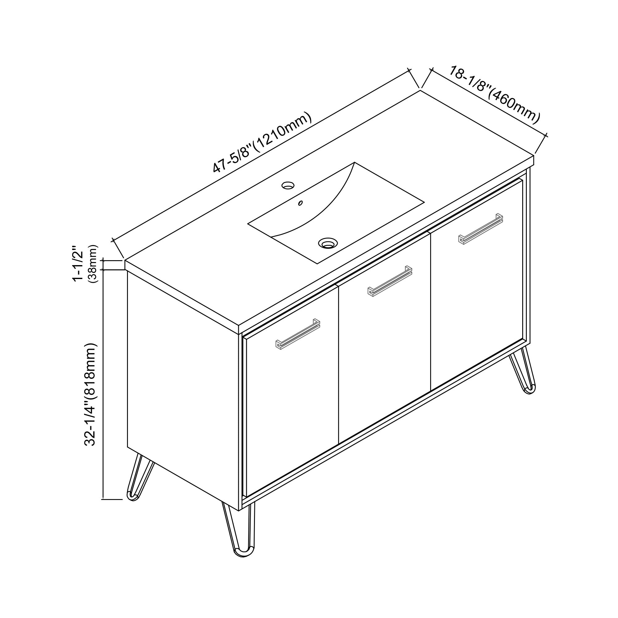 037 Series - 48 Inch Vanity