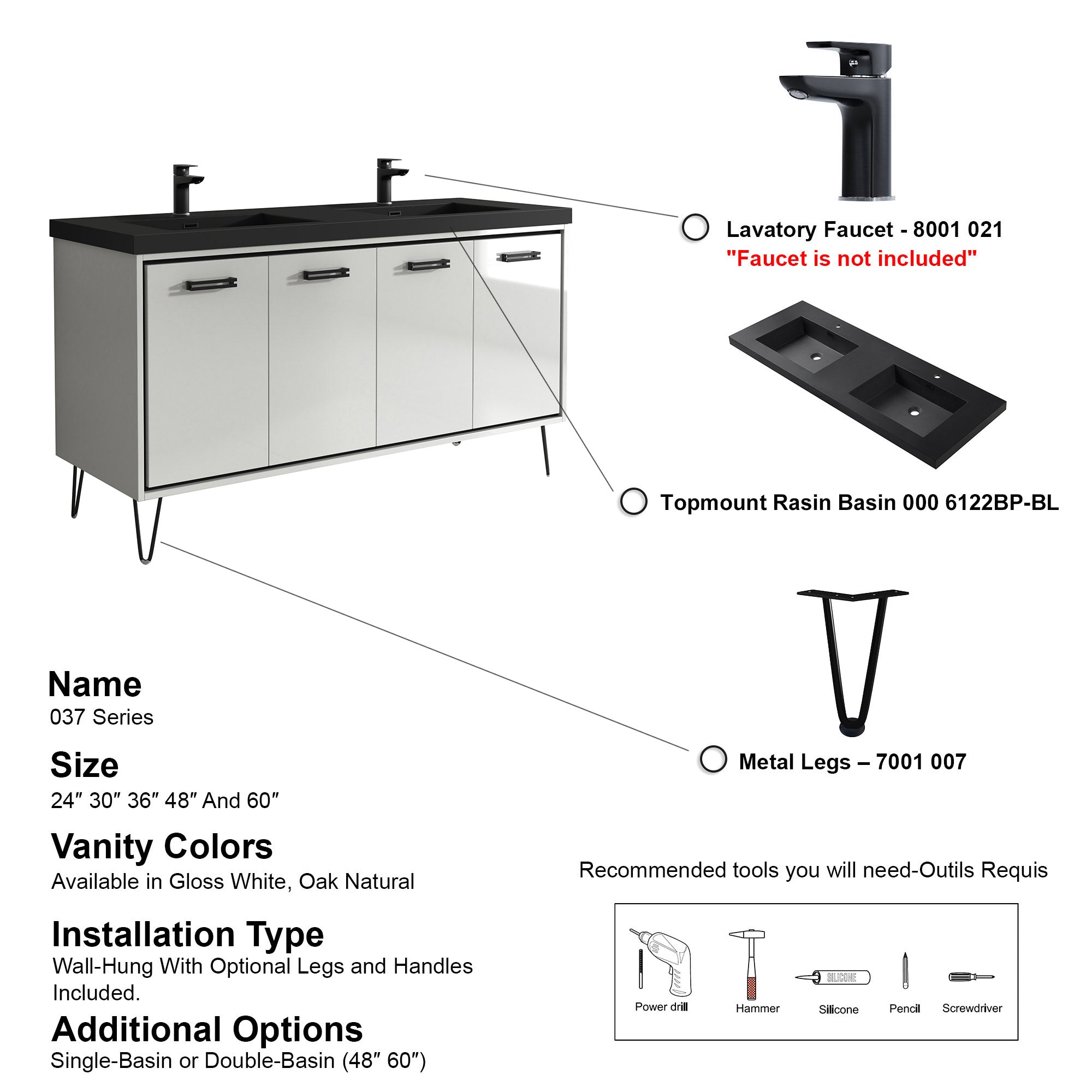 037 Series - 60 Inch Vanity