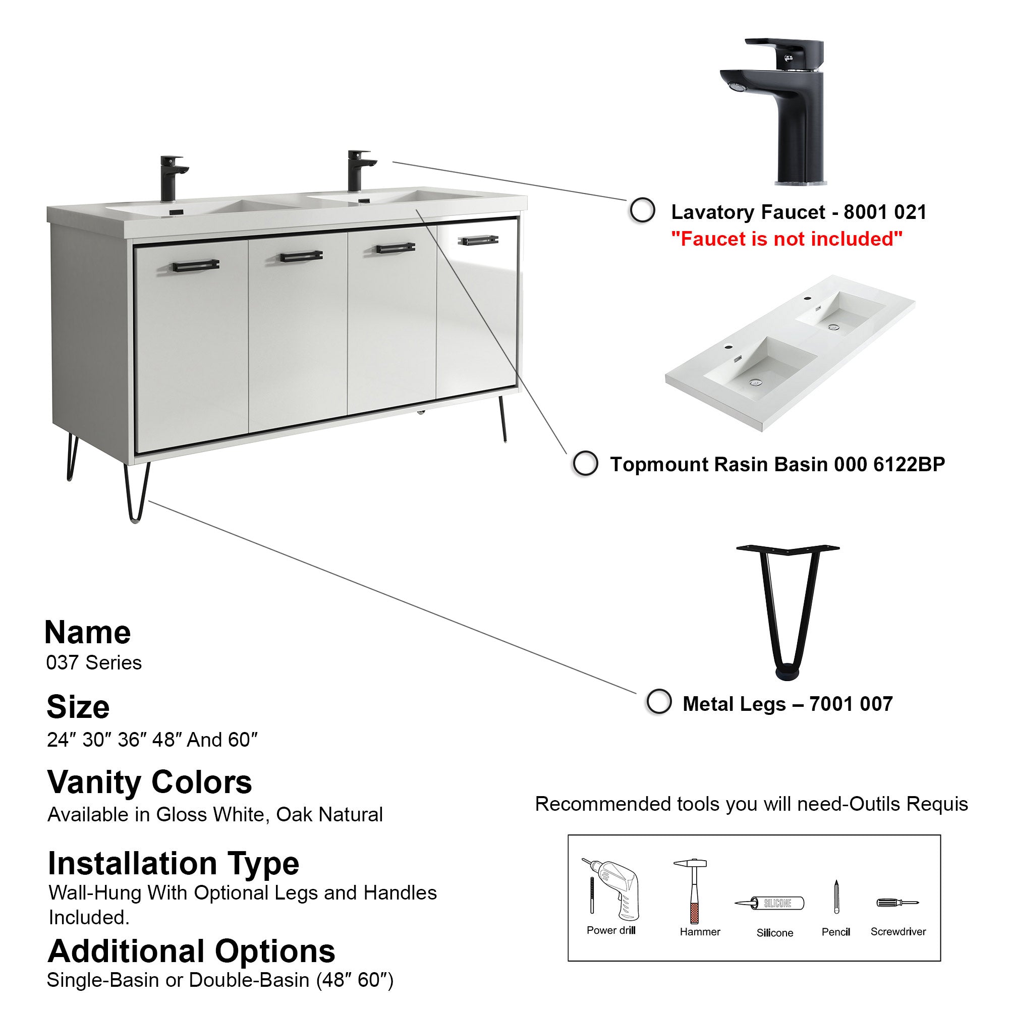 037 Series - 60 Inch Vanity