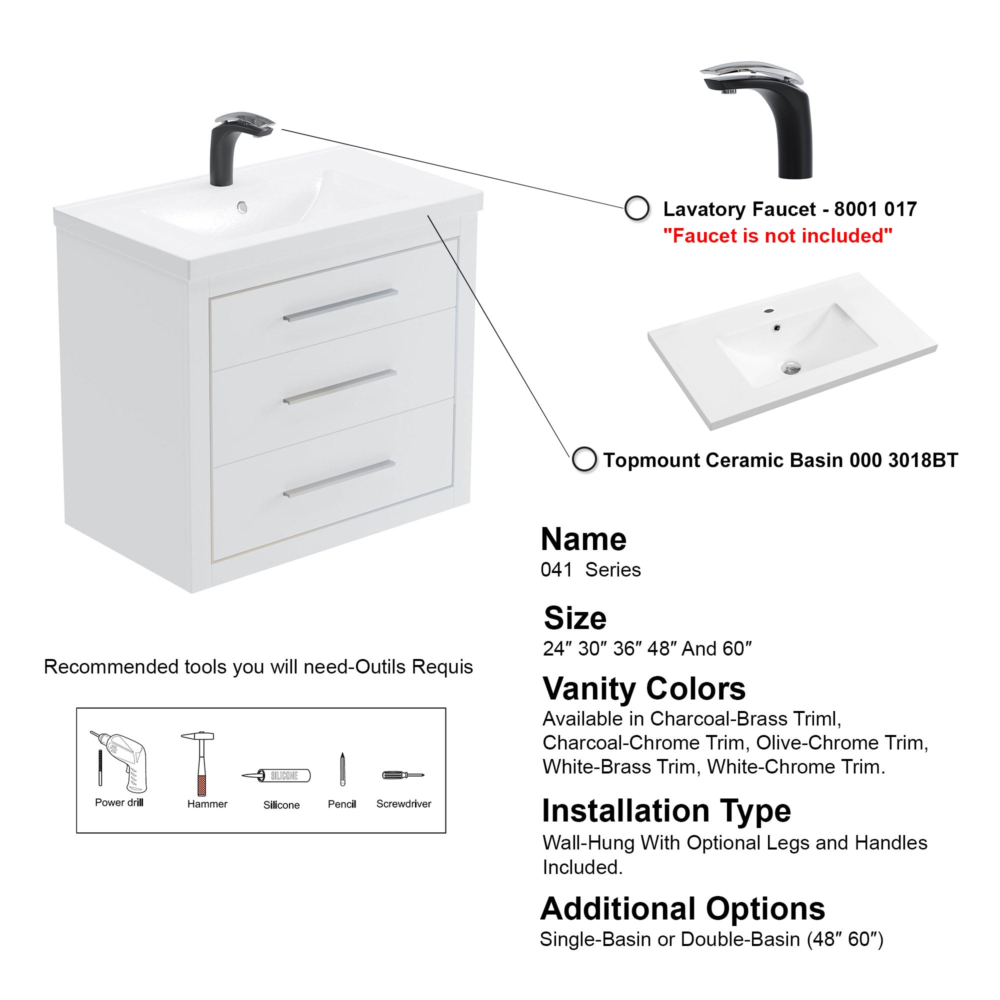 041 Series - 30 Inch Vanity