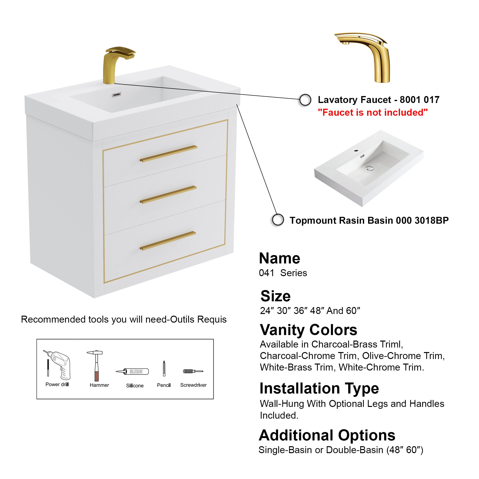 041 Series - 30 Inch Vanity