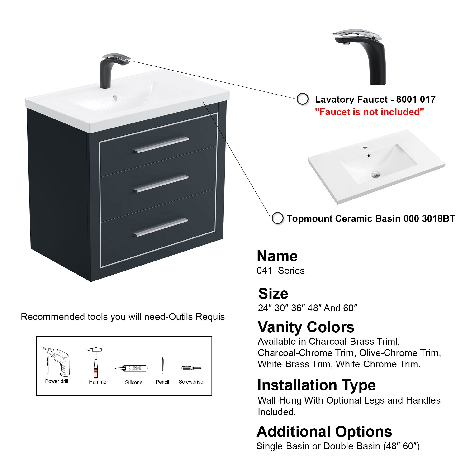 041 Series - 30 Inch Vanity