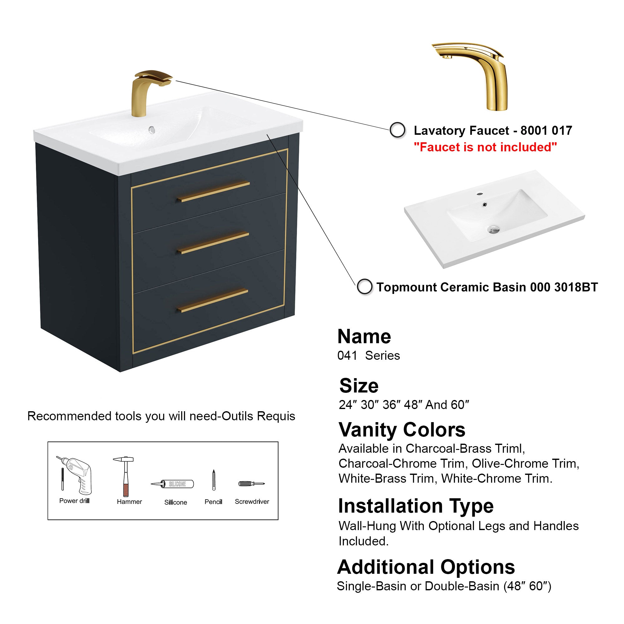041 Series - 30 Inch Vanity