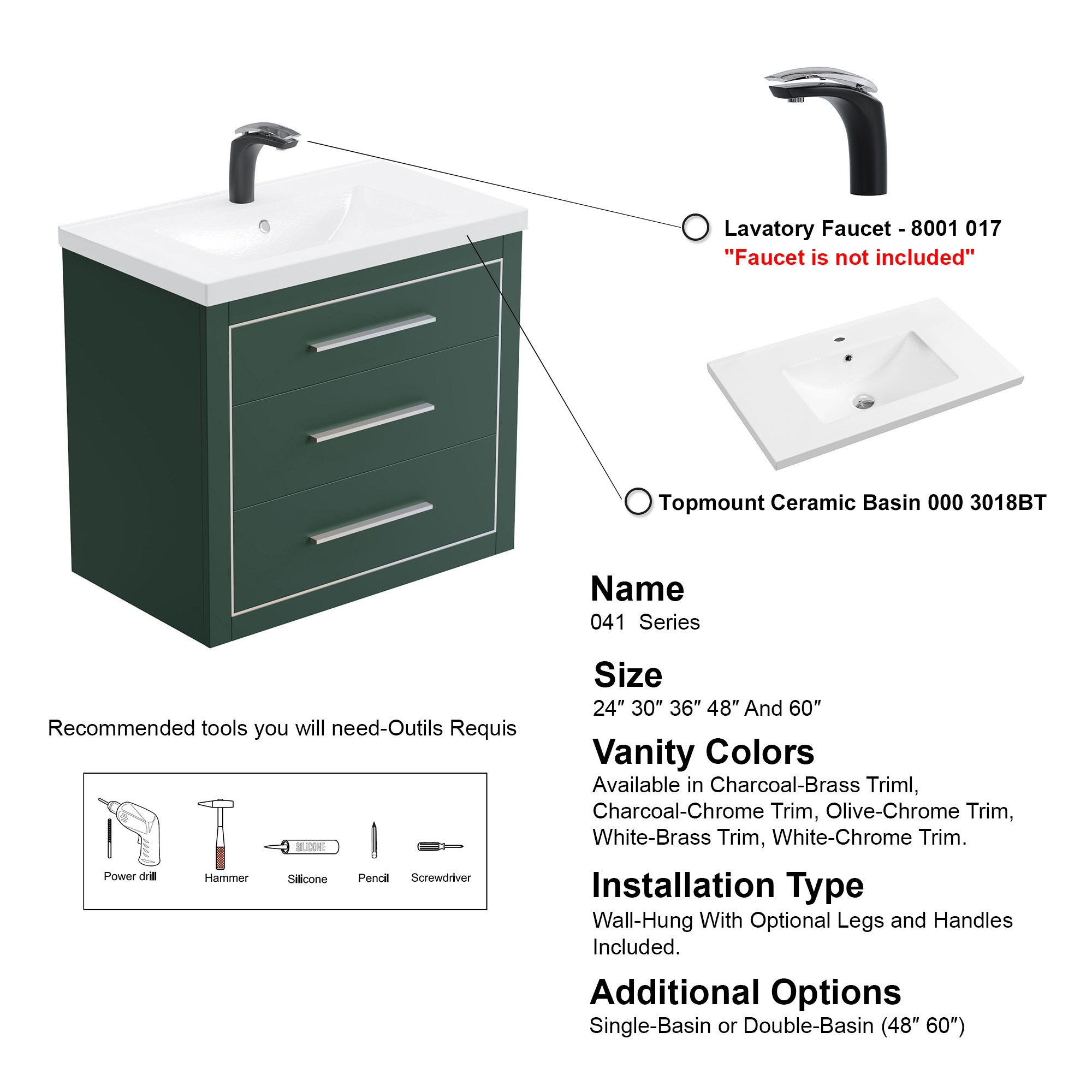 041 Series - 30 Inch Vanity