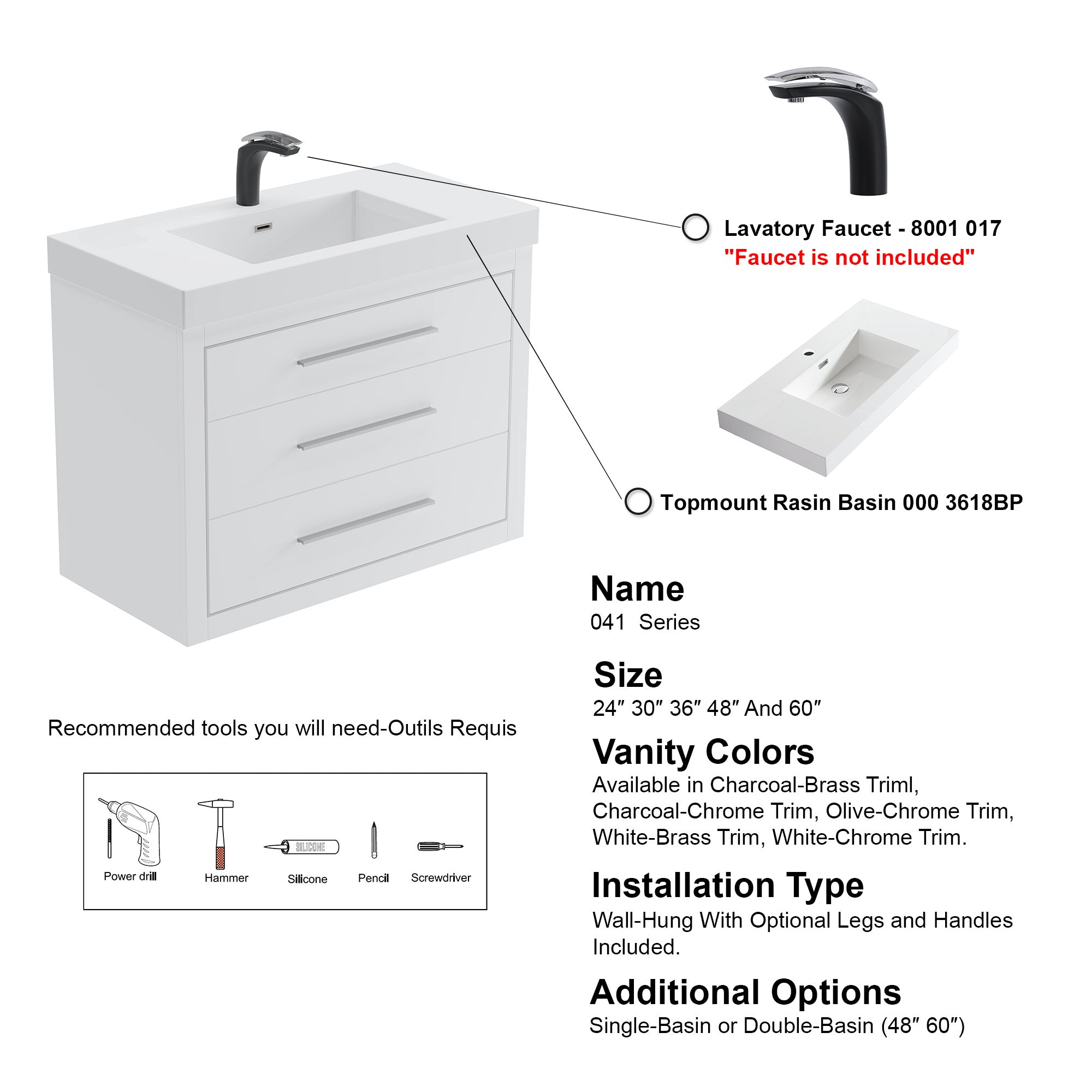 041 Series - 36 Inch Vanity