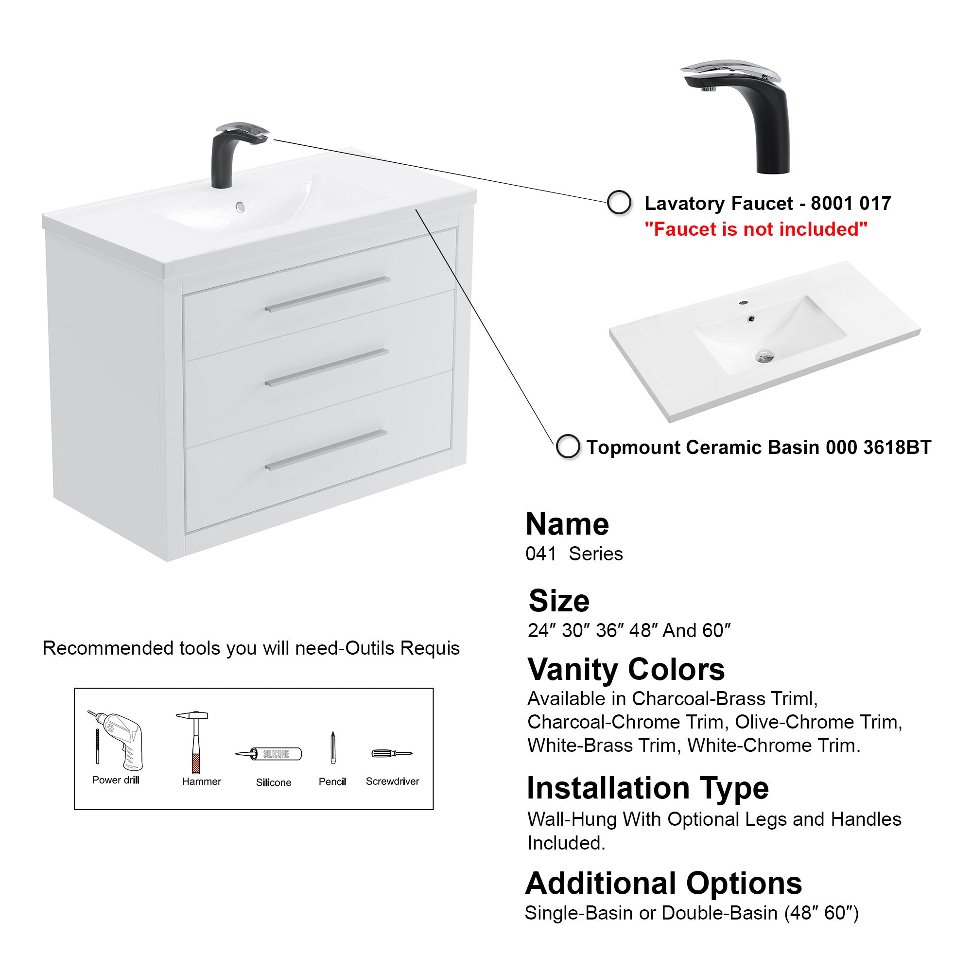 041 Series - 36 Inch Vanity