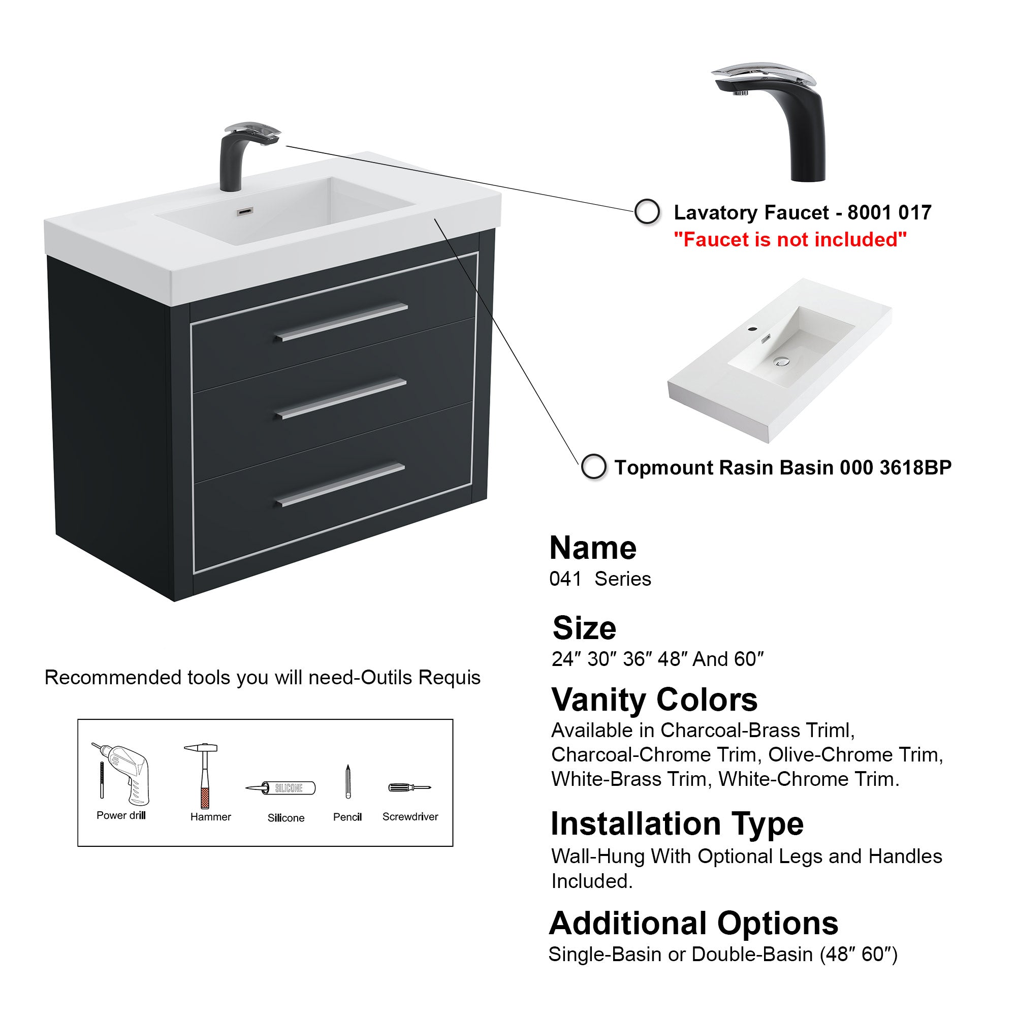 041 Series - 36 Inch Vanity