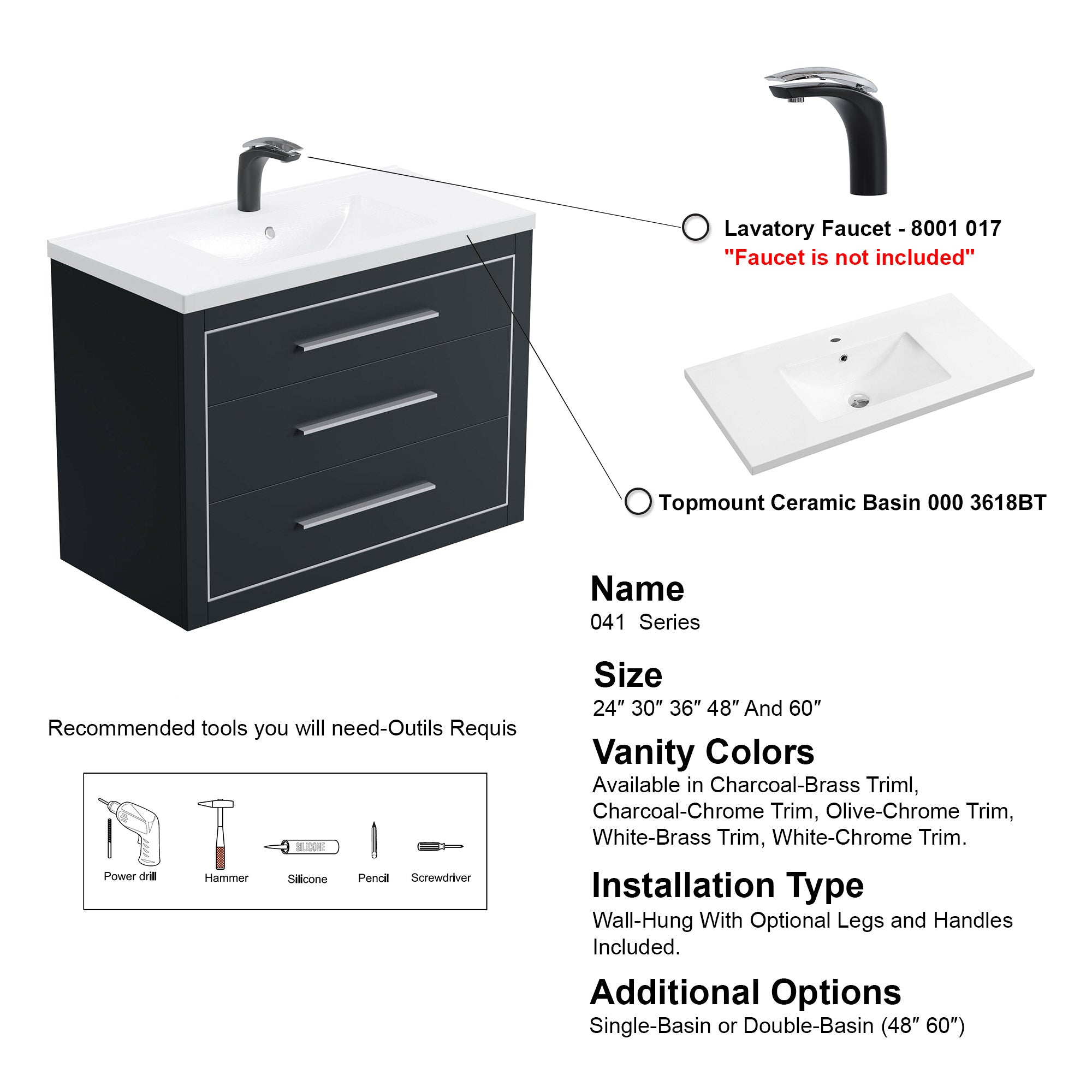 041 Series - 36 Inch Vanity