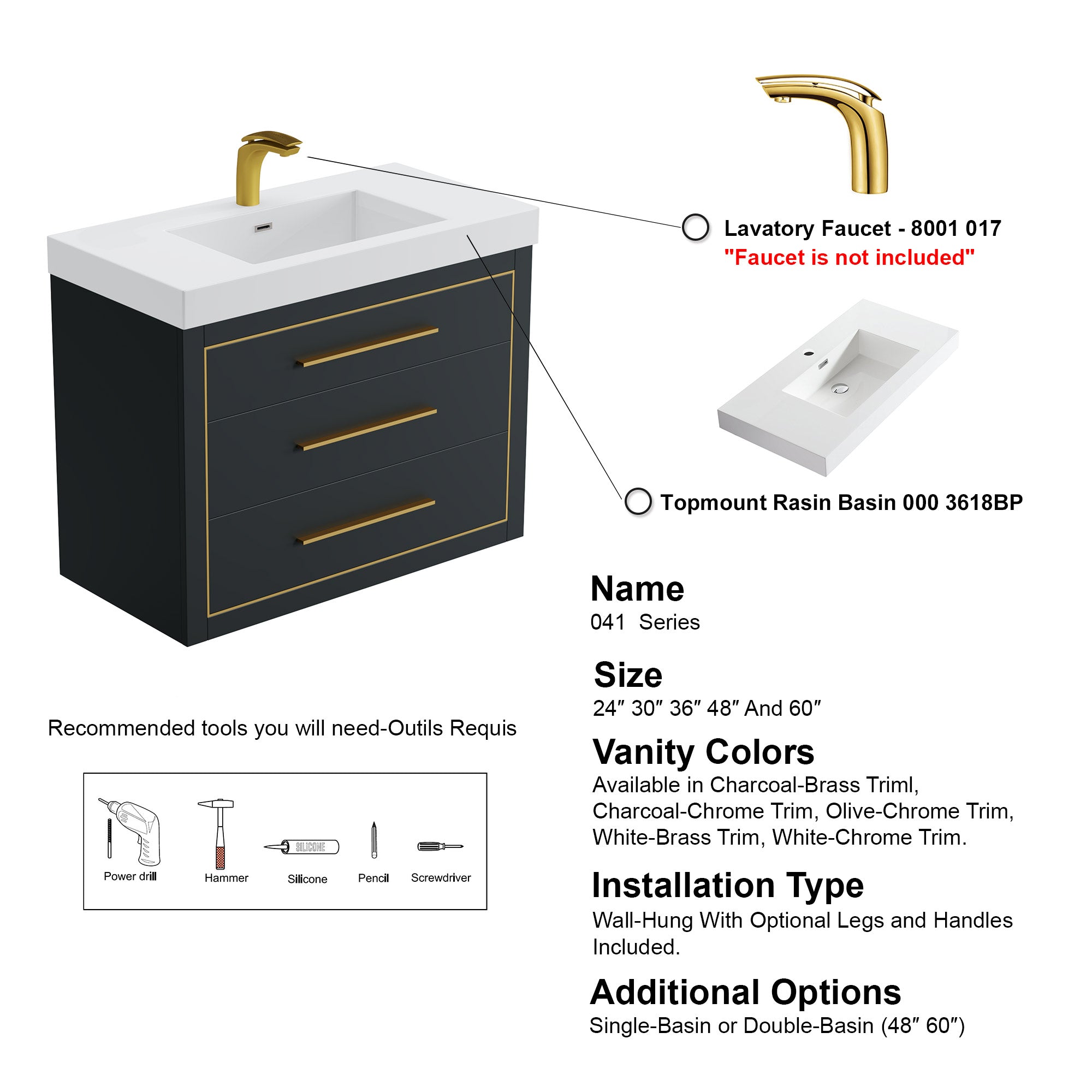041 Series - 36 Inch Vanity