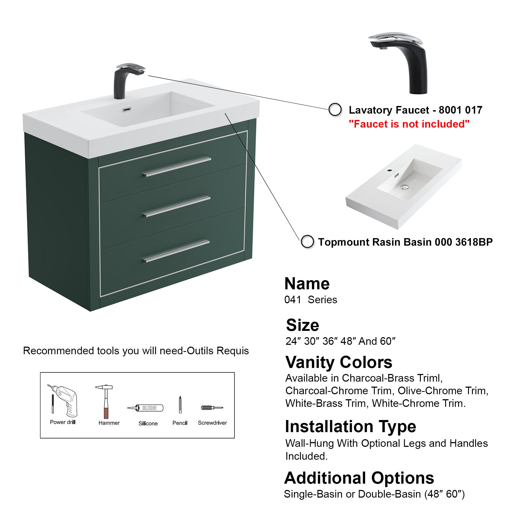 041 Series - 36 Inch Vanity