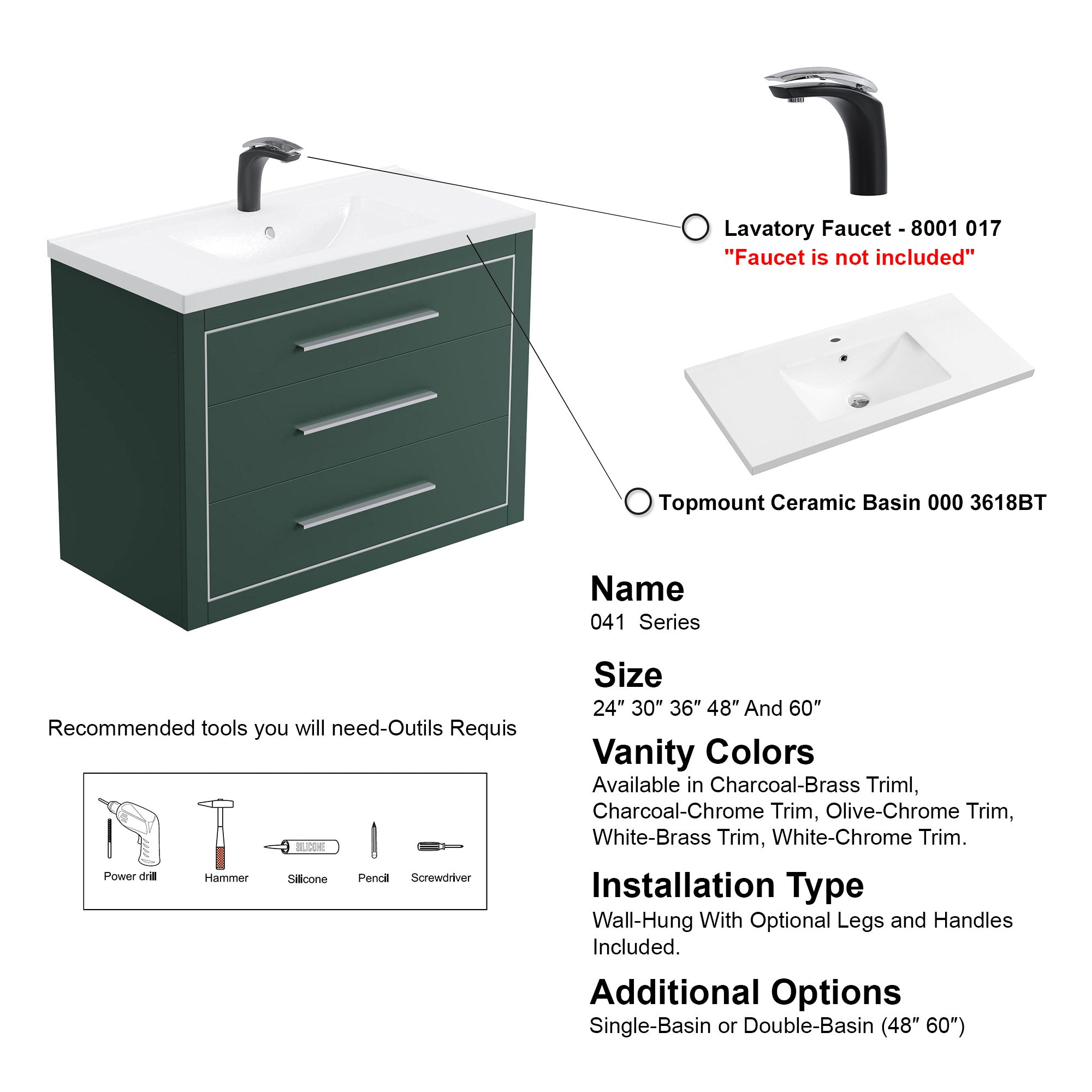 041 Series - 36 Inch Vanity