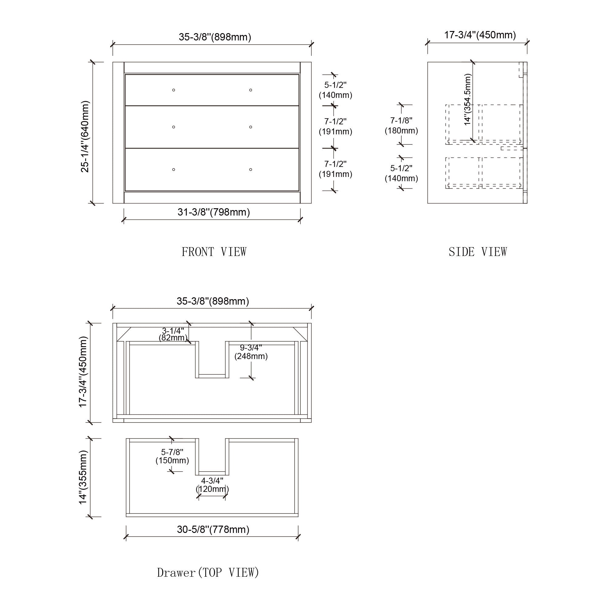 041 Series - 36 Inch Vanity