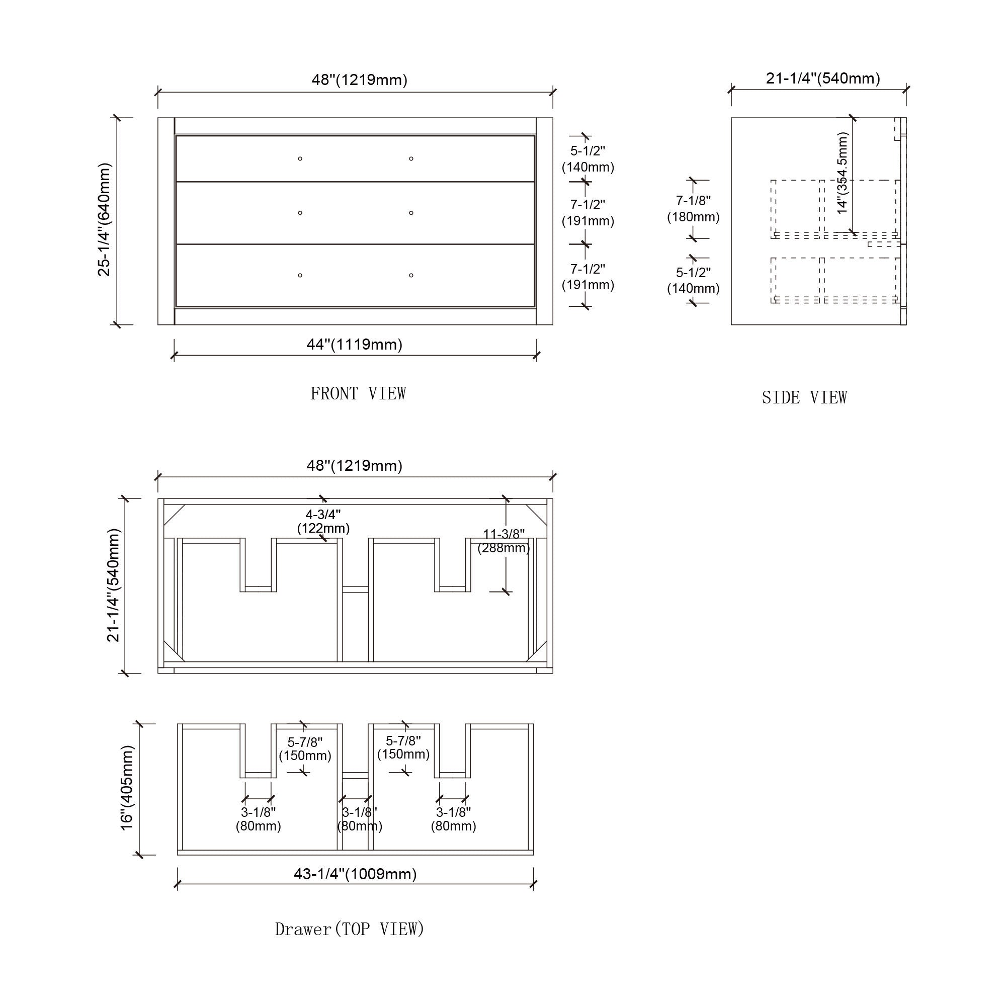 041 Series - 48 Inch Vanity