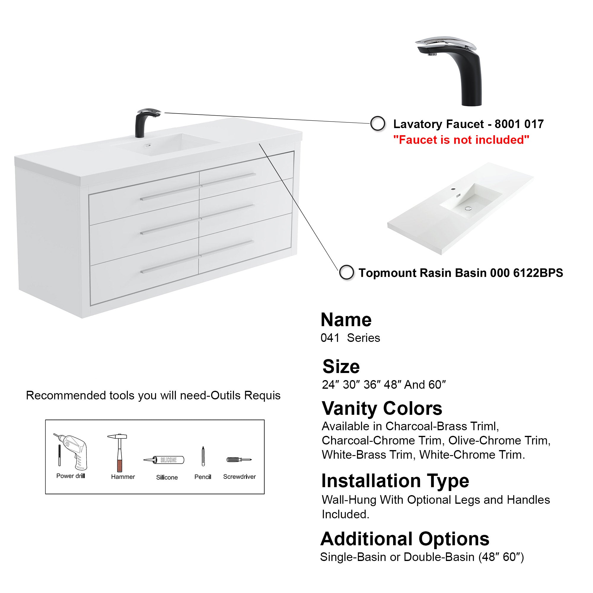 041 Series - 60 Inch Vanity