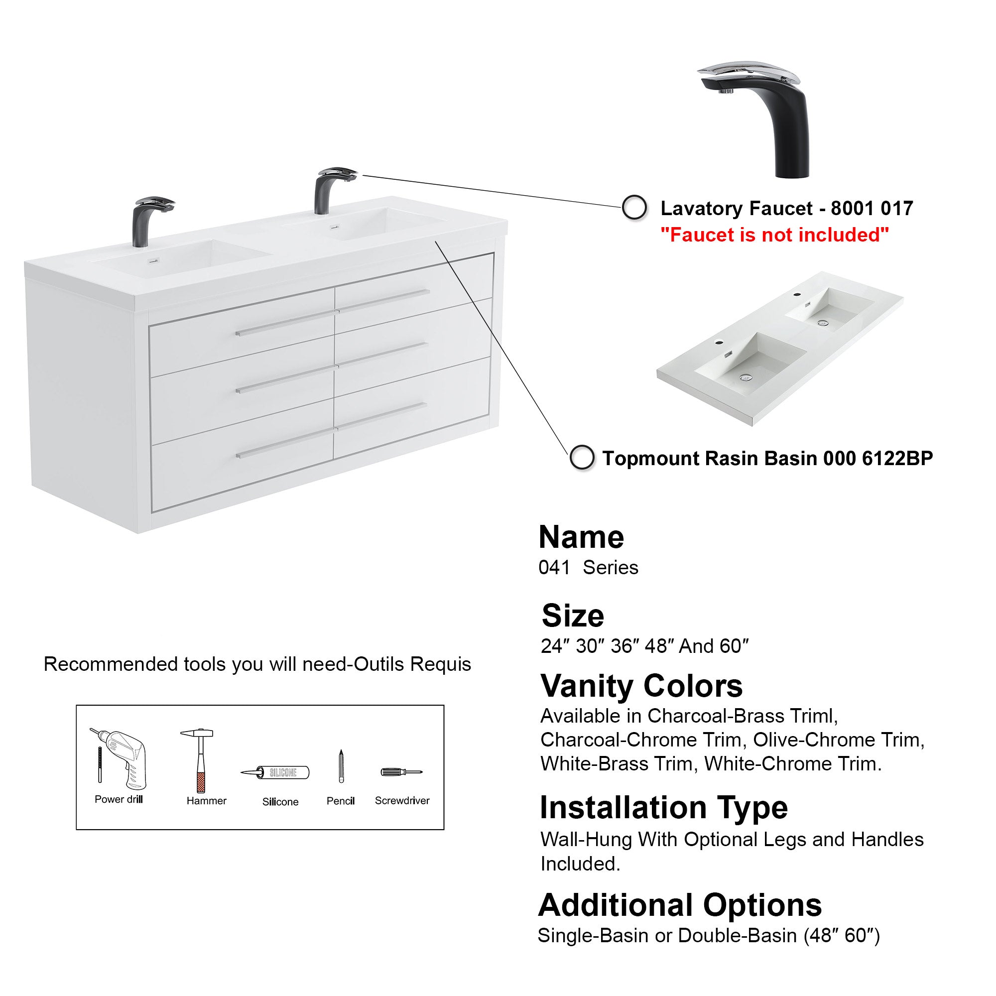 041 Series - 60 Inch Vanity