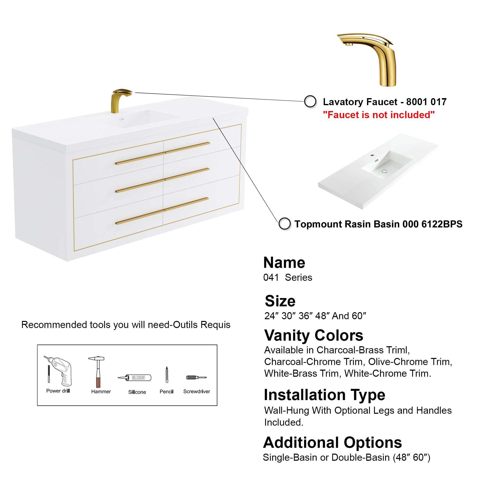 041 Series - 60 Inch Vanity
