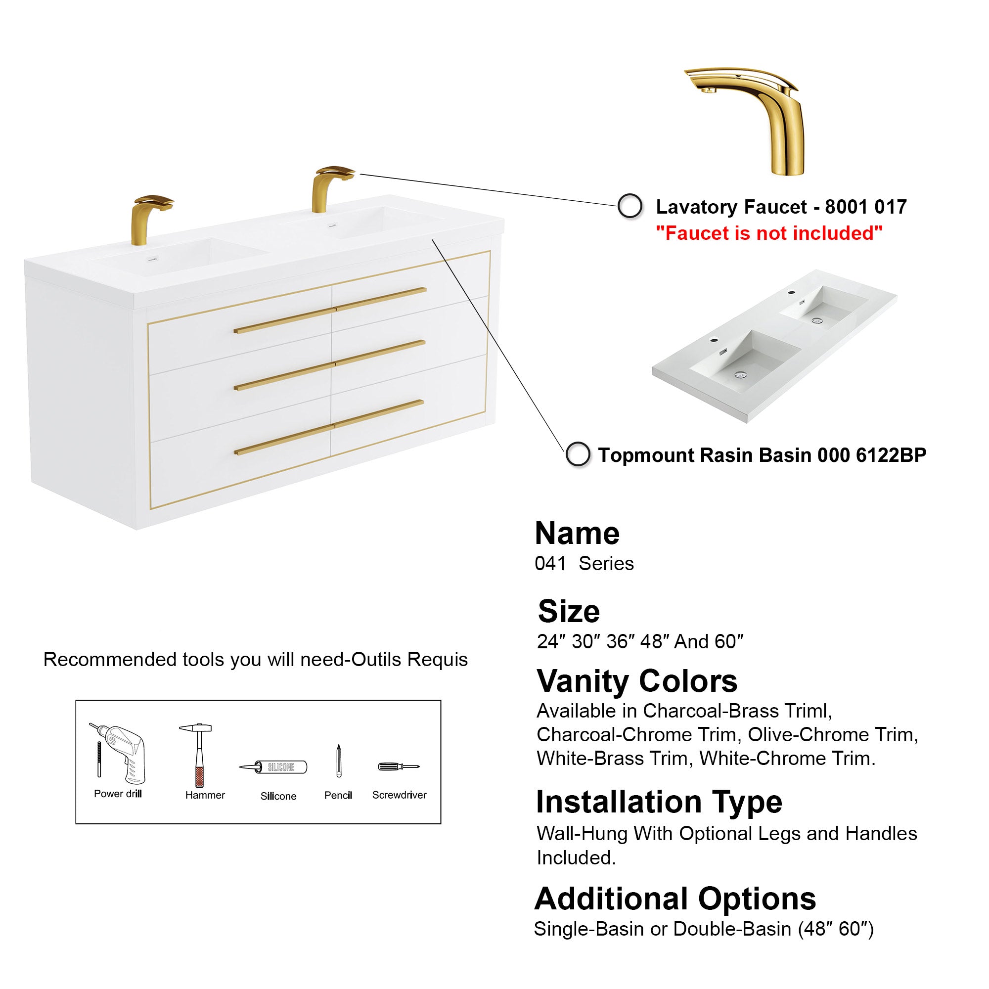 041 Series - 60 Inch Vanity