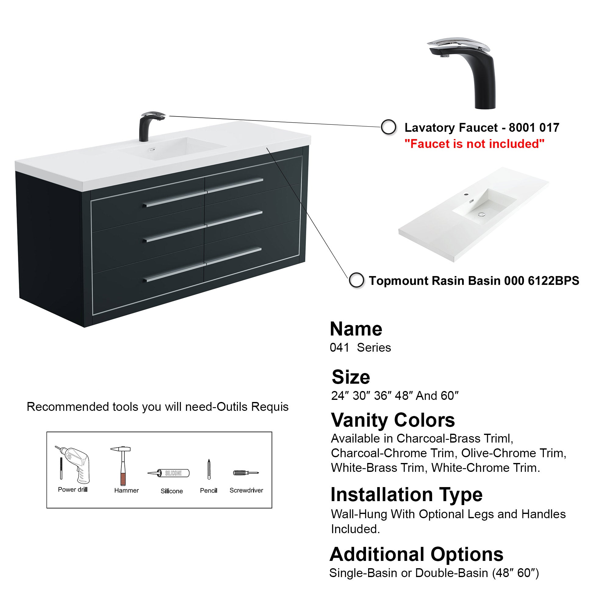 041 Series - 60 Inch Vanity