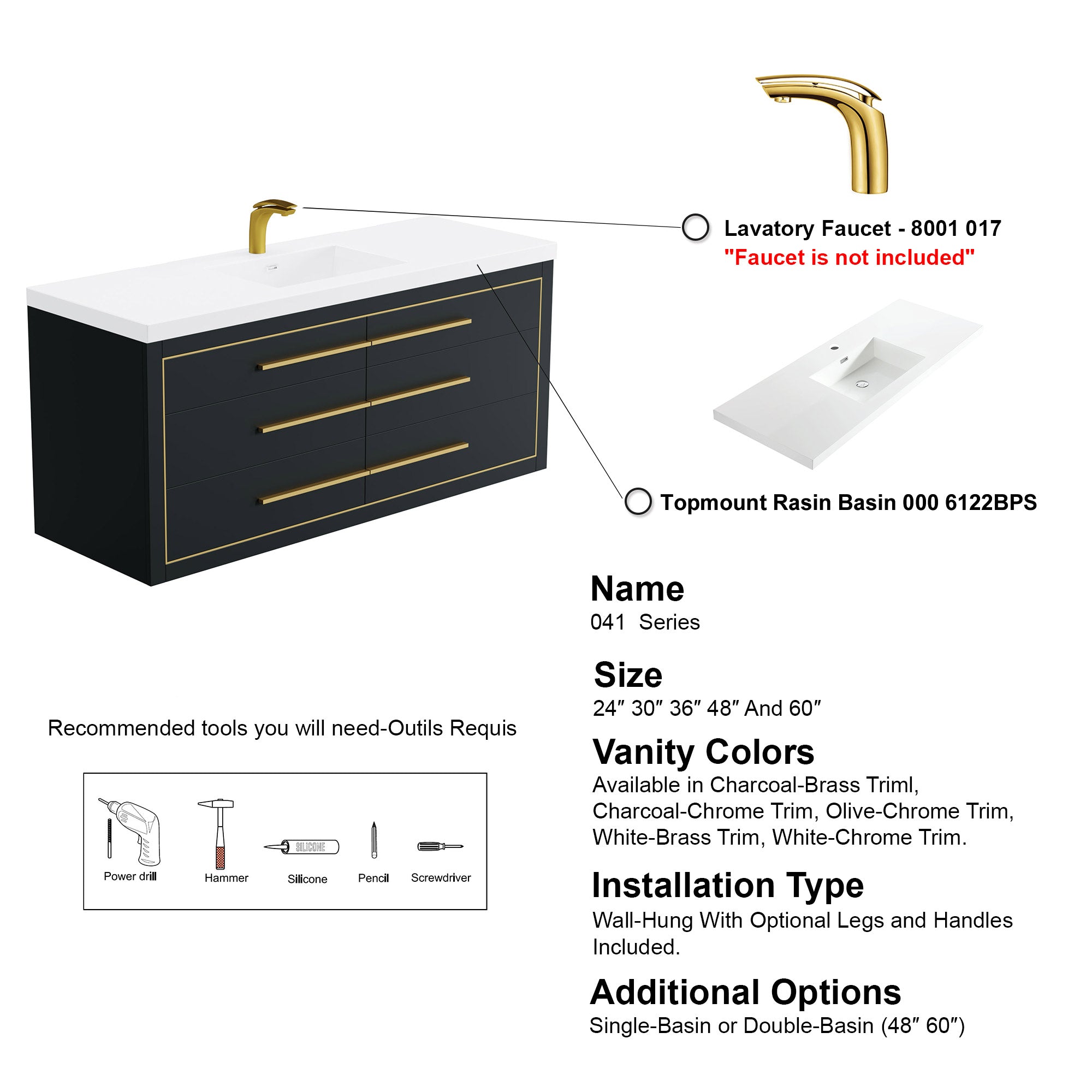 041 Series - 60 Inch Vanity
