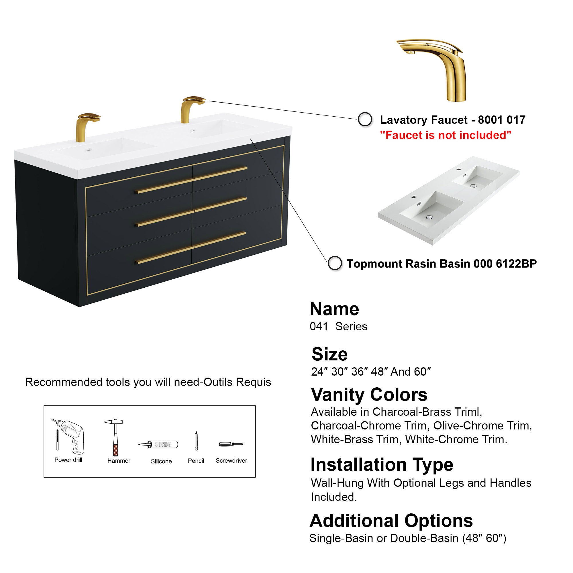 041 Series - 60 Inch Vanity