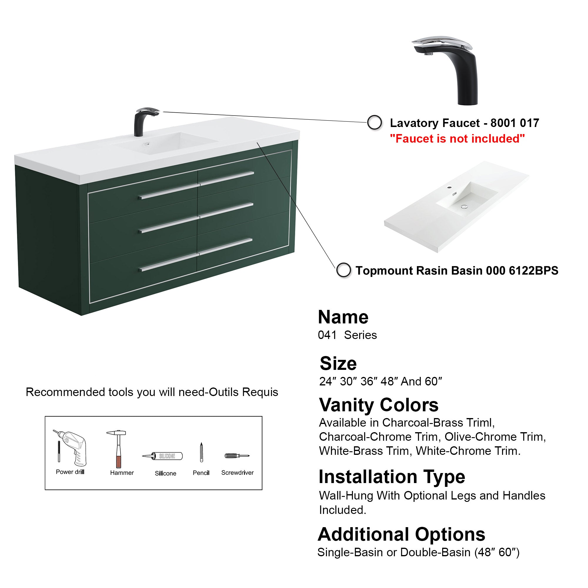 041 Series - 60 Inch Vanity