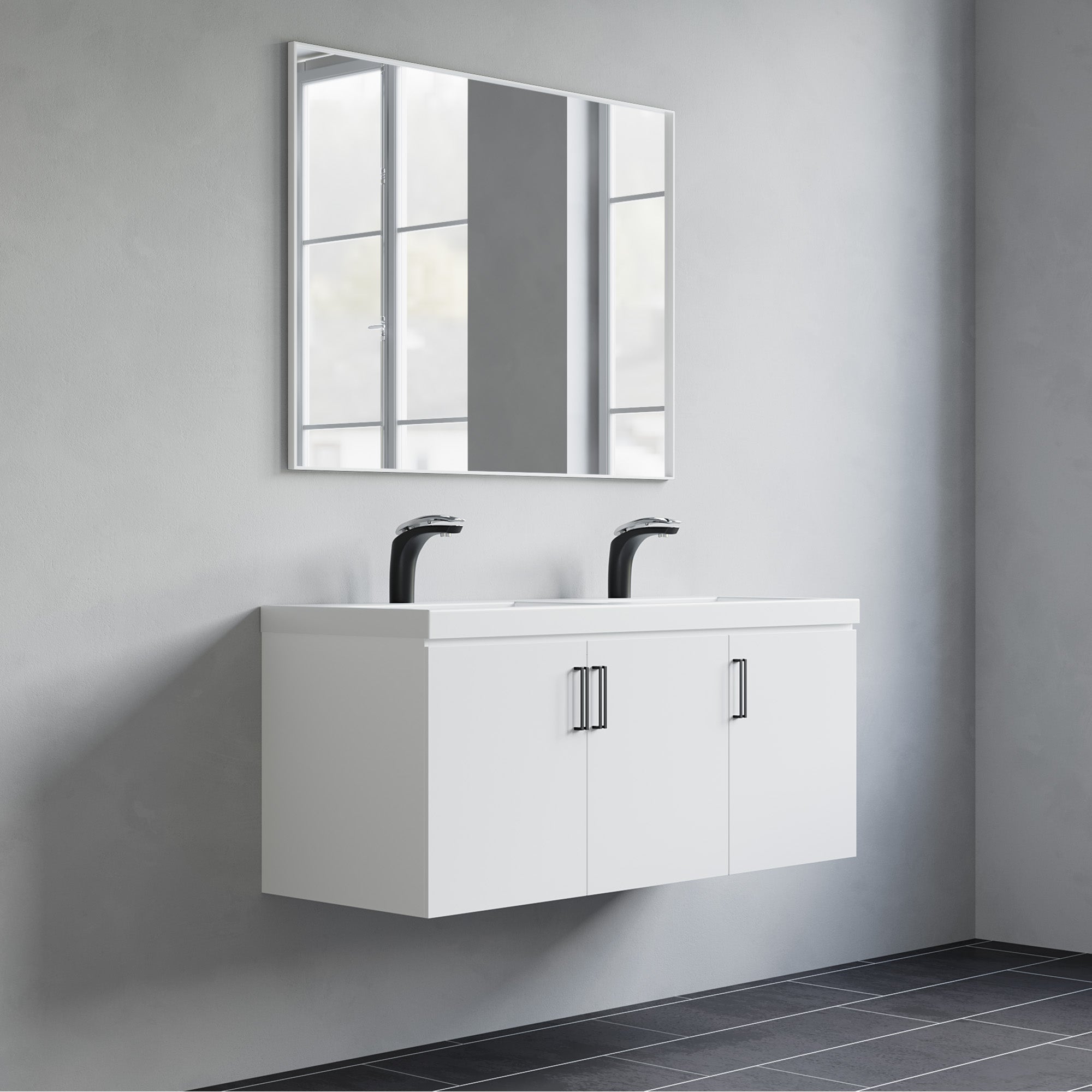 047 Series-48 Inch Vanity - Double Sinks