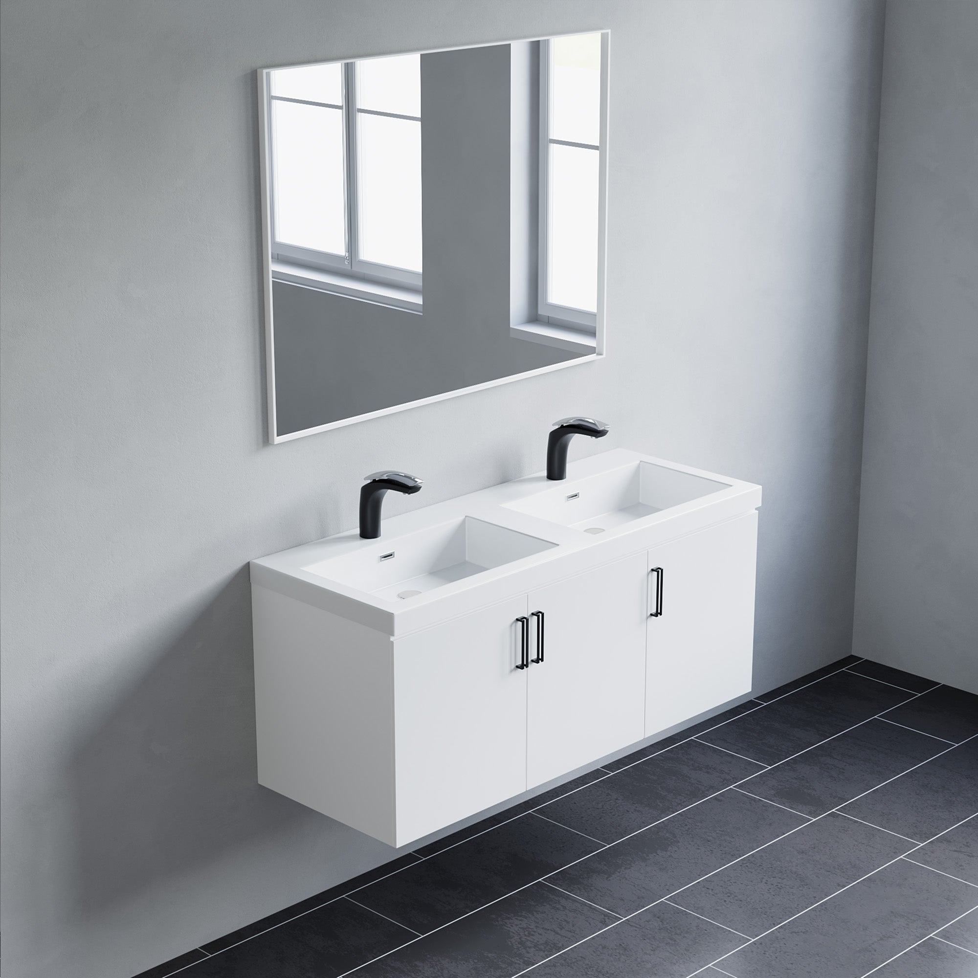047 Series-48 Inch Vanity - Double Sinks