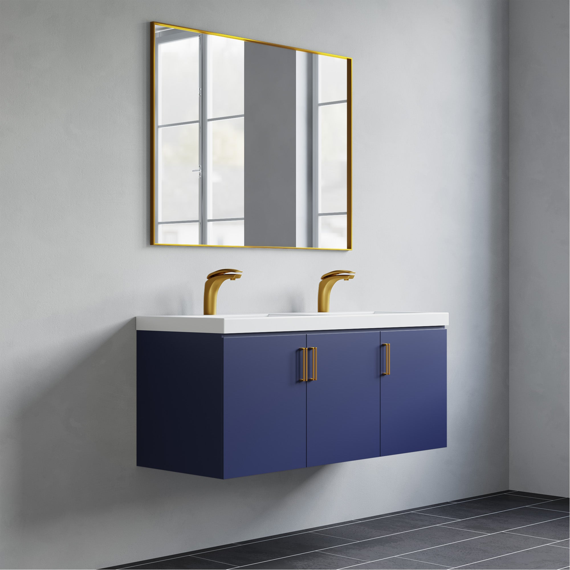 047 Series-48 Inch Vanity - Double Sinks