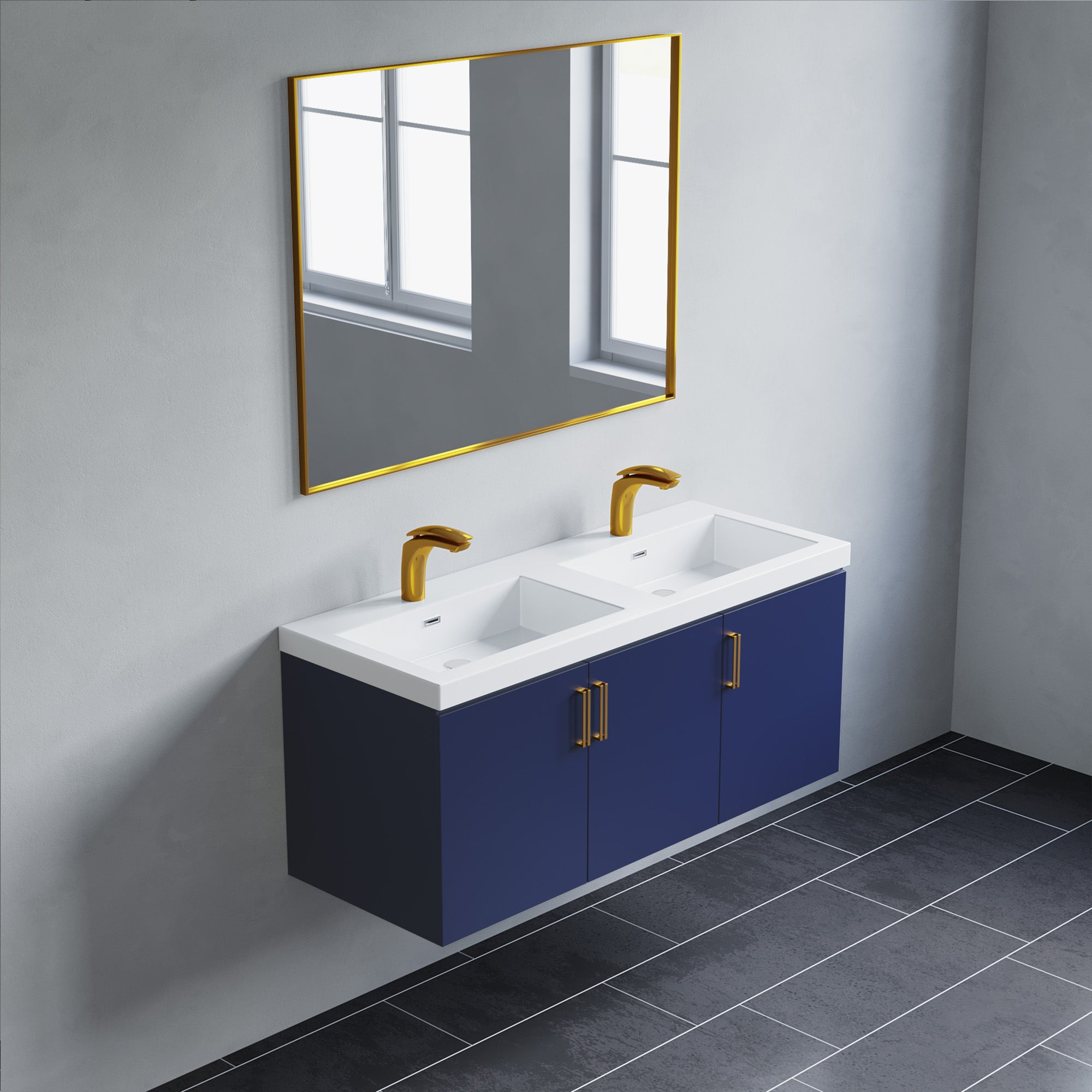 047 Series-48 Inch Vanity - Double Sinks