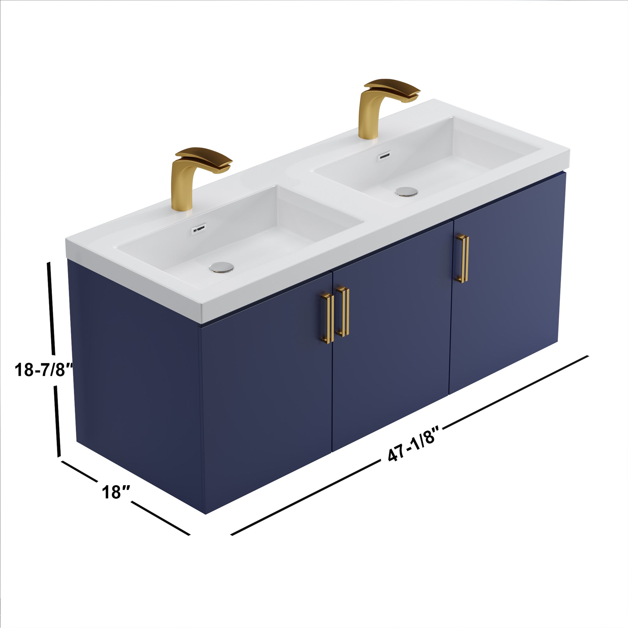 047 Series-48 Inch Vanity - Double Sinks