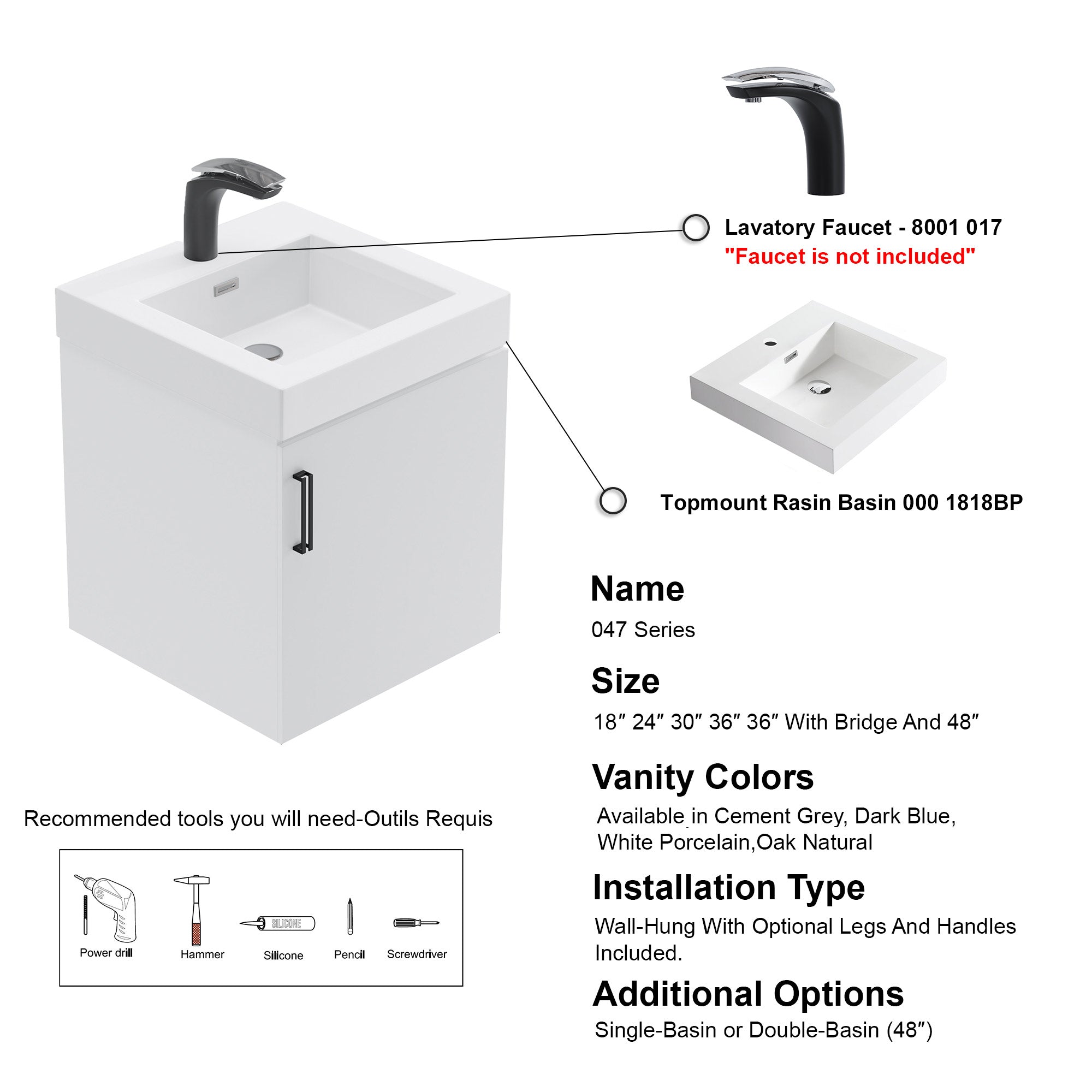 047 Series-18 Inch Vanity