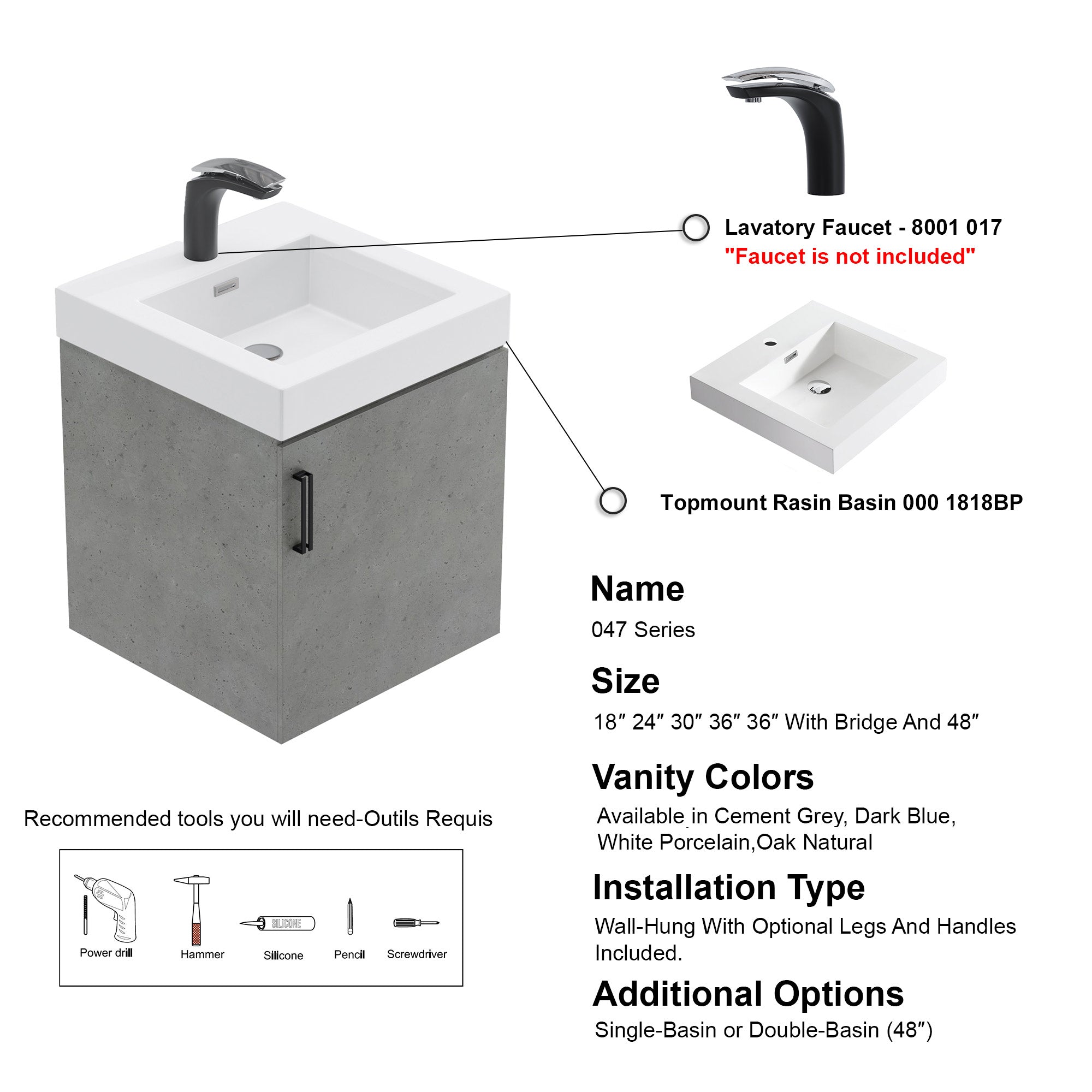 047 Series-18 Inch Vanity