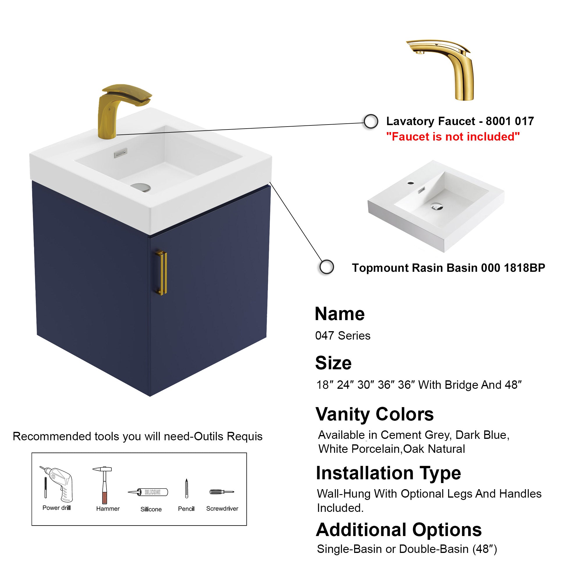 047 Series-18 Inch Vanity