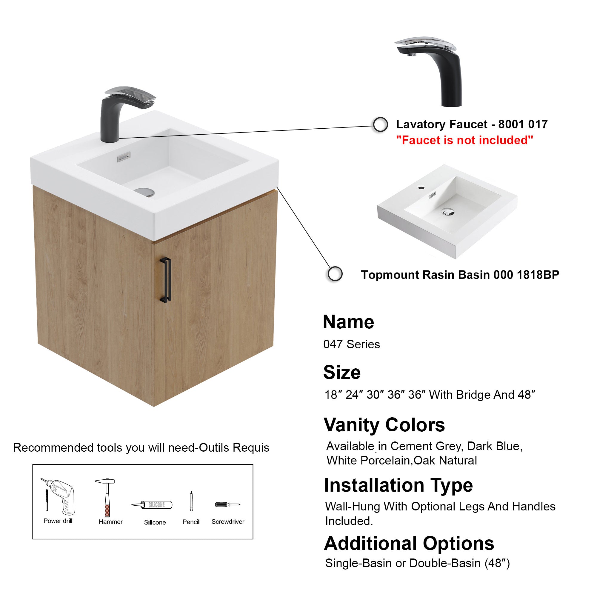047 Series-18 Inch Vanity