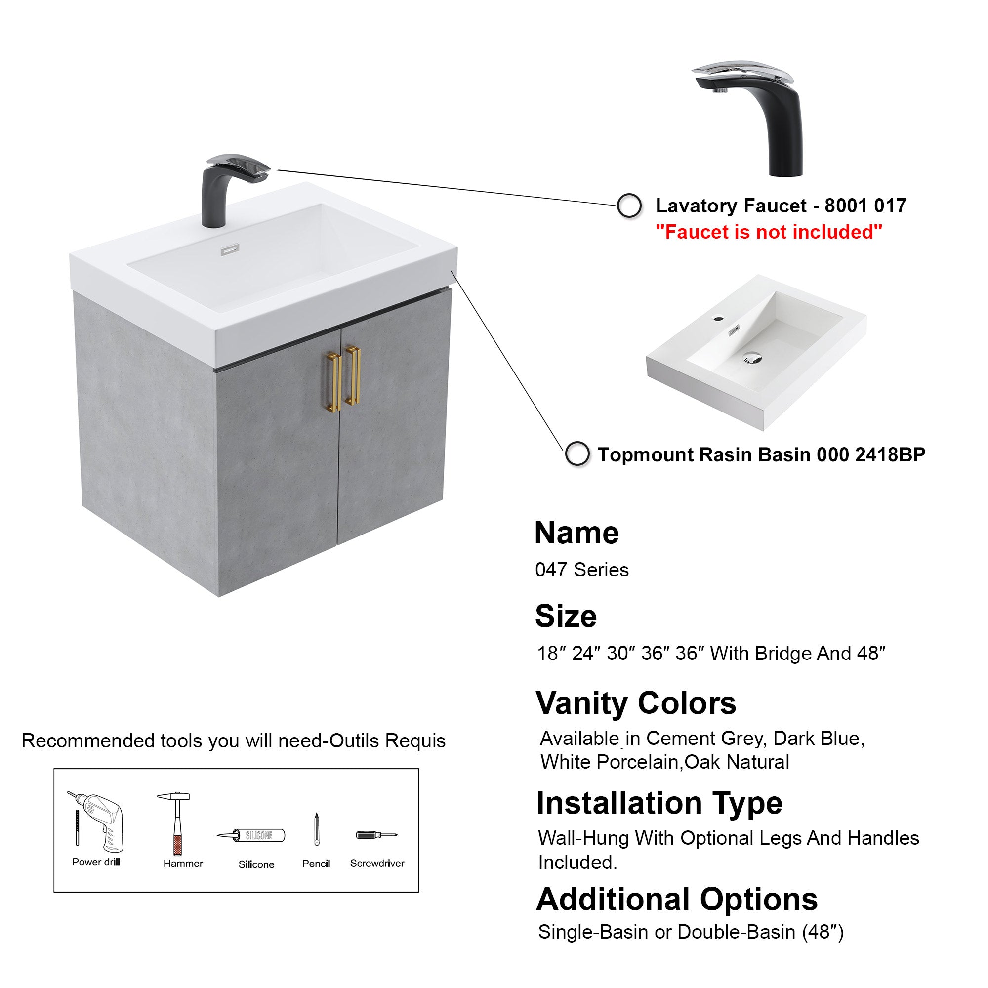047 Series-24 Inch Vanity