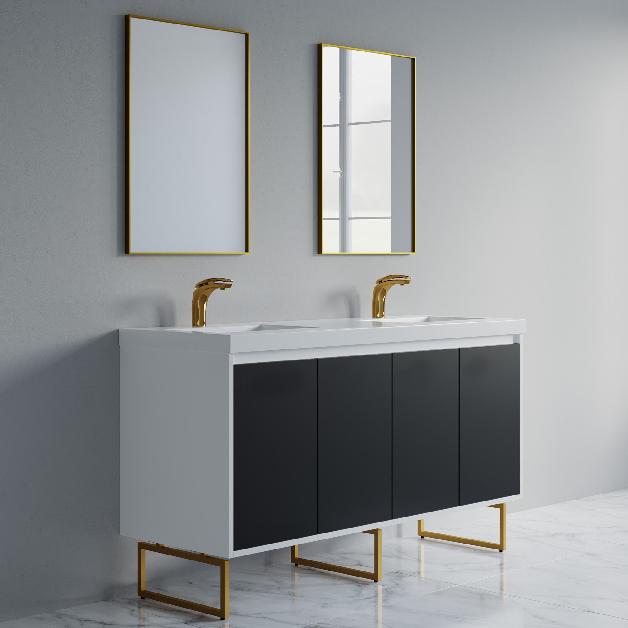 057 Series - 60 Inch Vanity - Double Sinks